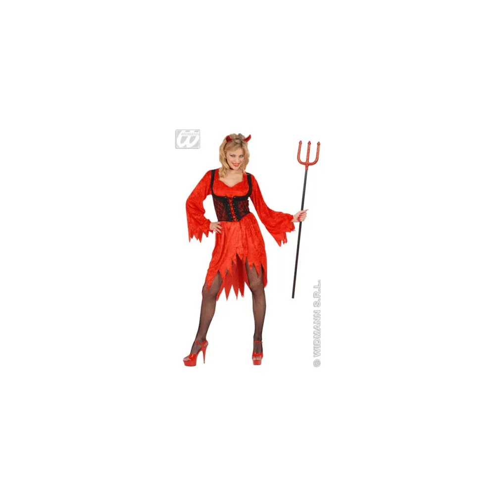 Costume Diavolo Donna Luscious Devil Diavolessa Adulto Halloween Carnevale Feste, Taglia M