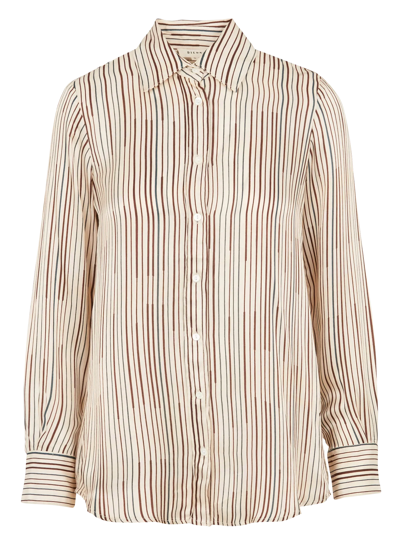  DIEGA   CEZA - Camicia a righe con colletto classico | Beige