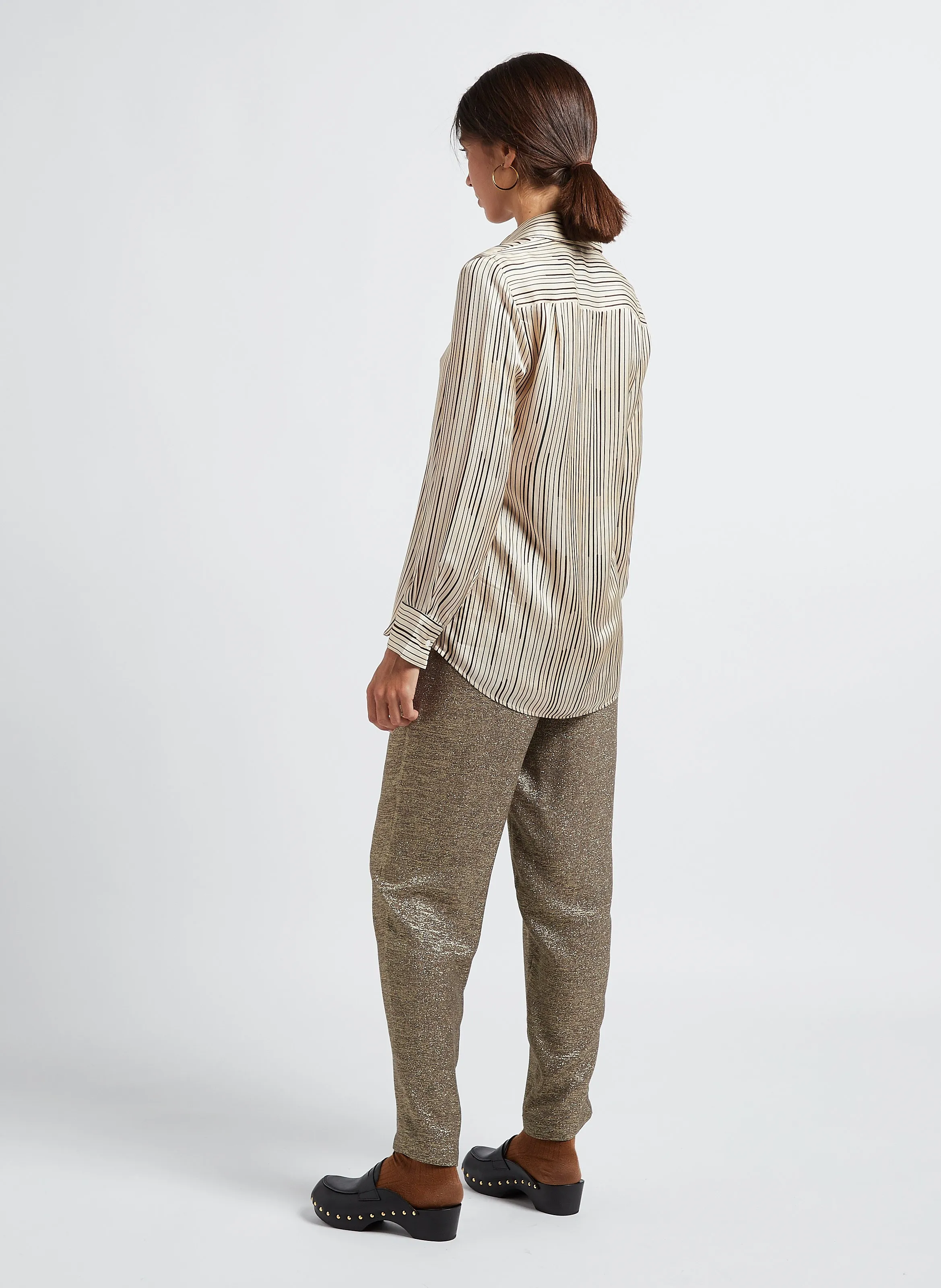  DIEGA   CEZA - Camicia a righe con colletto classico | Beige