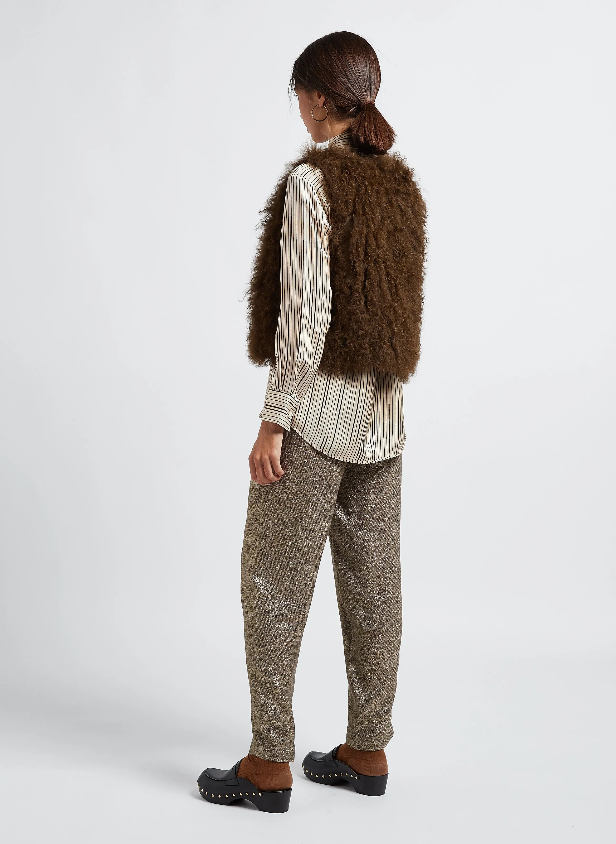  DIEGA   CEZA - Camicia a righe con colletto classico | Beige