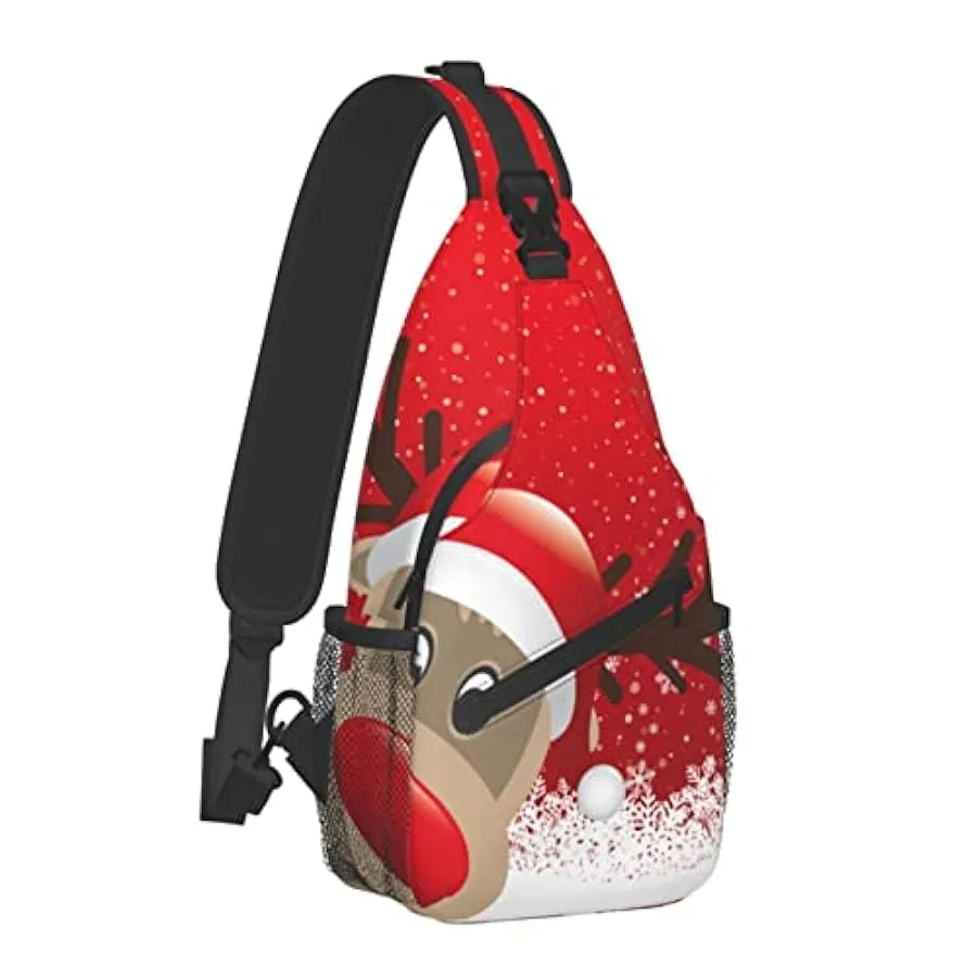 DJNGN Borsa a tracolla natalizia, borsa a tracolla, zaino da trekking all’aperto per il fine settimana, adatto per uomini e donn