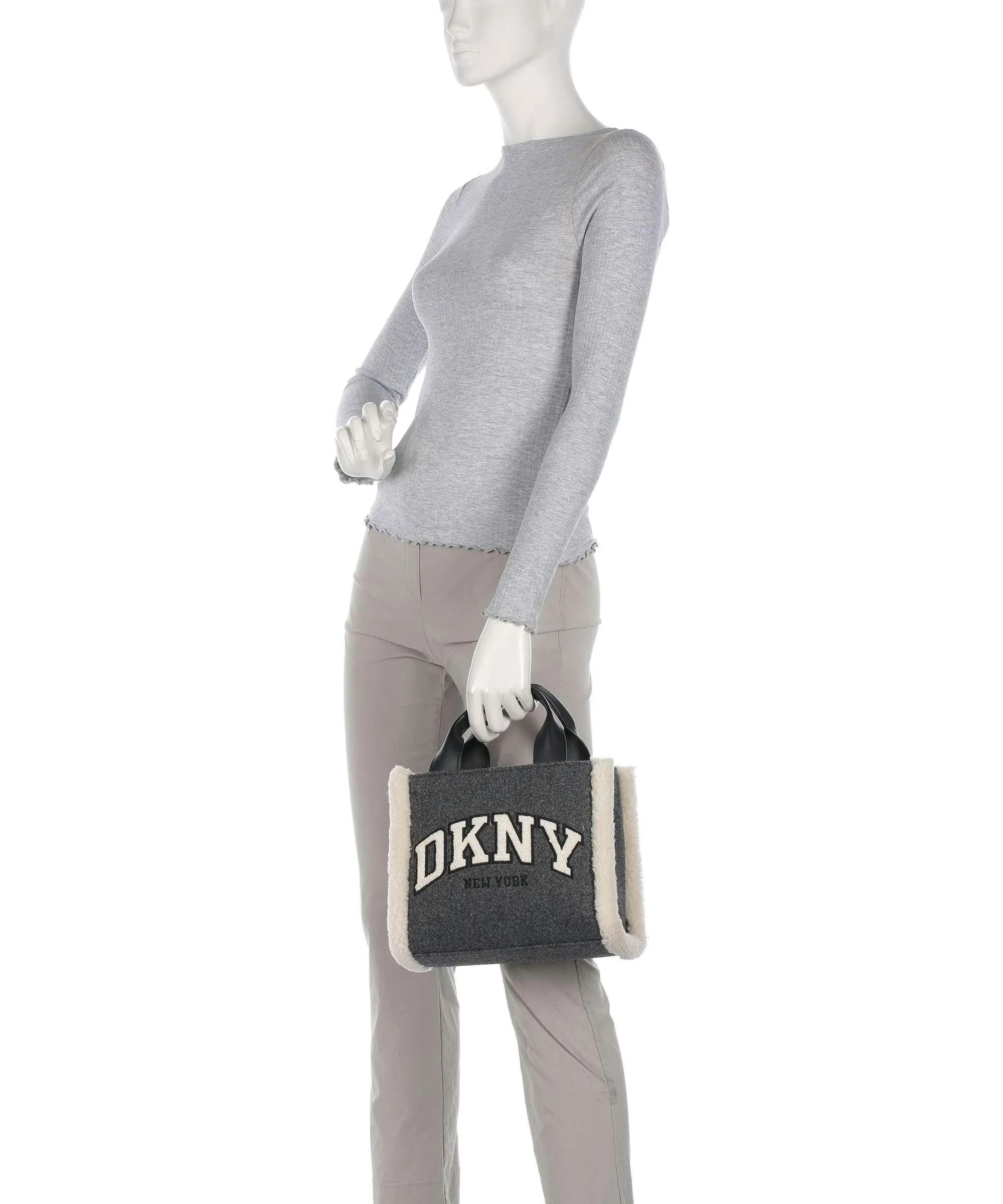  DKNY Hadlee Borsa a mano tissu grigio scuro  