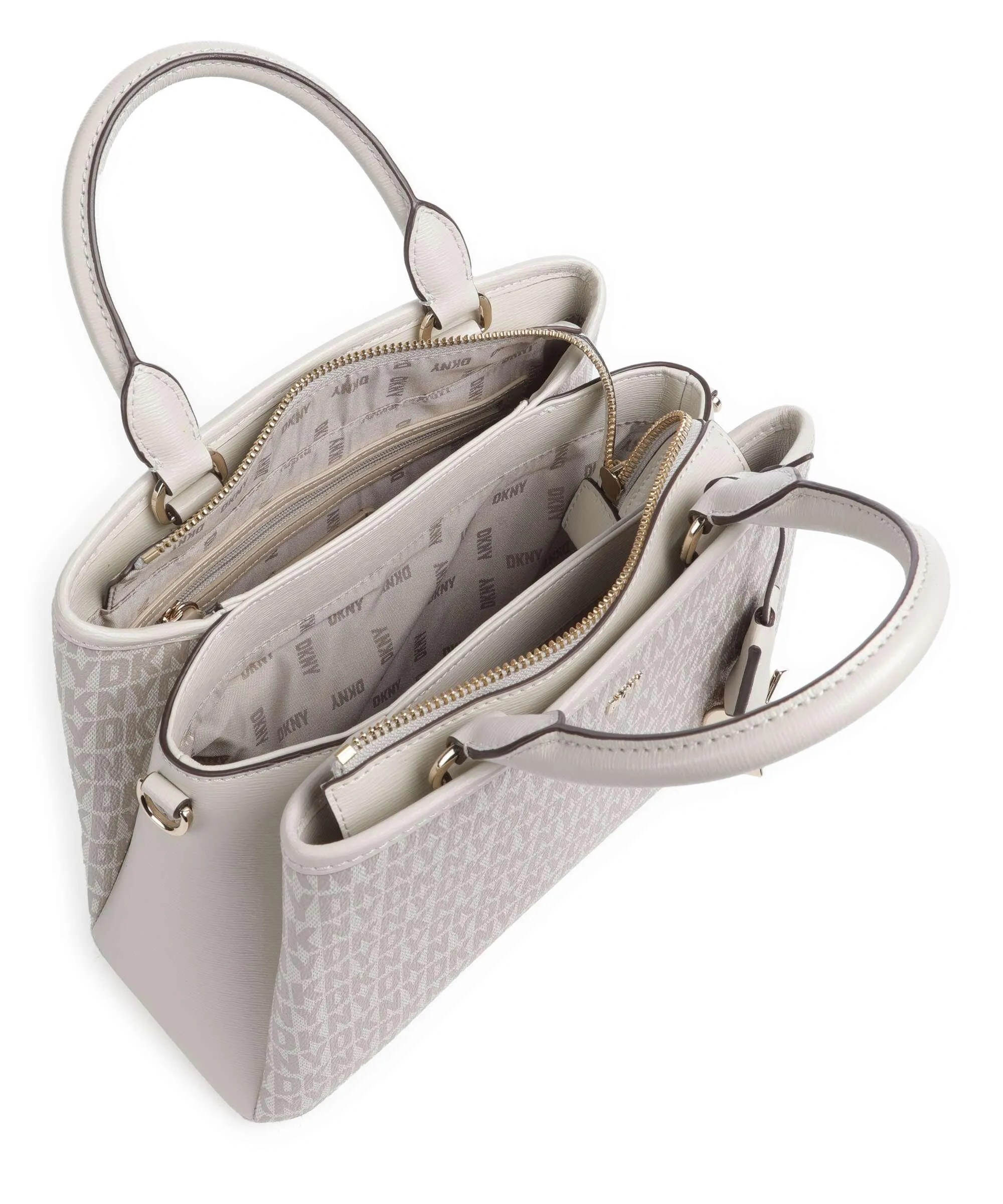  DKNY Paige Borsa a mano pelle sintetica grigio chiaro  