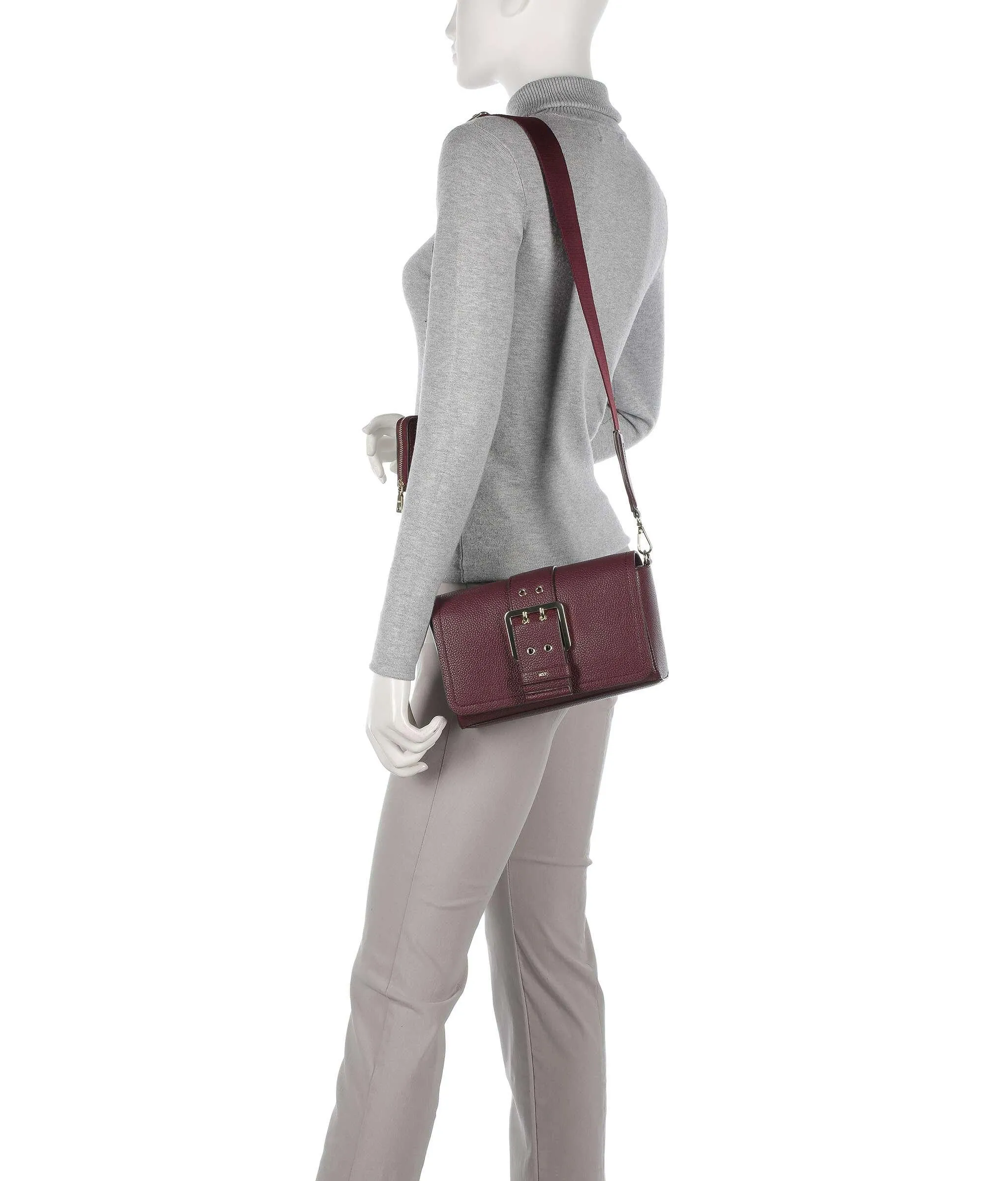  DKNY Rita Borsa a tracolla pelle sintetica rosso scuro  