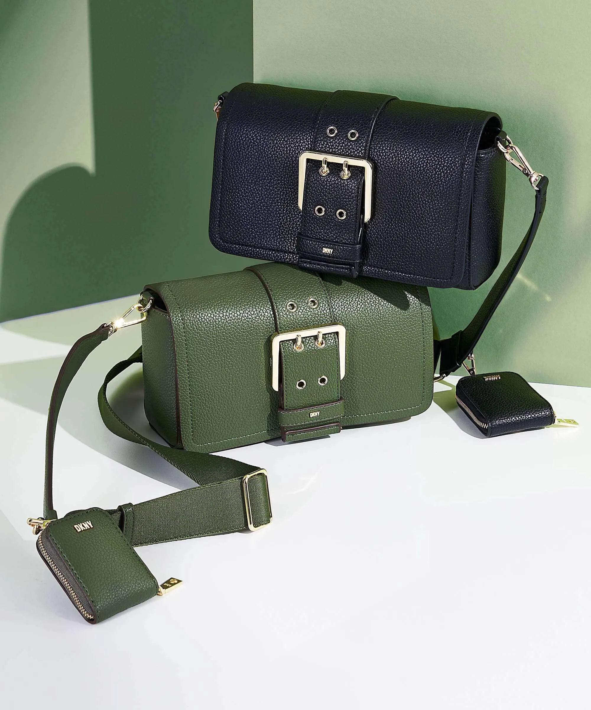  DKNY Rita Borsa a tracolla pelle sintetica verde scuro  