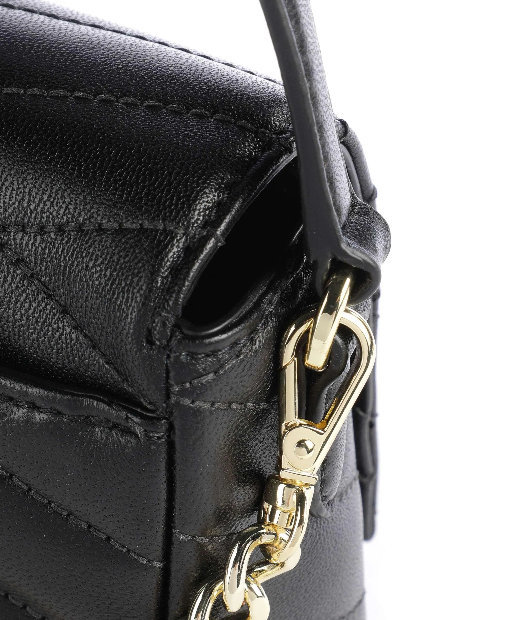  DKNY Sara Borsa a spalla cuoio di agnello nero  