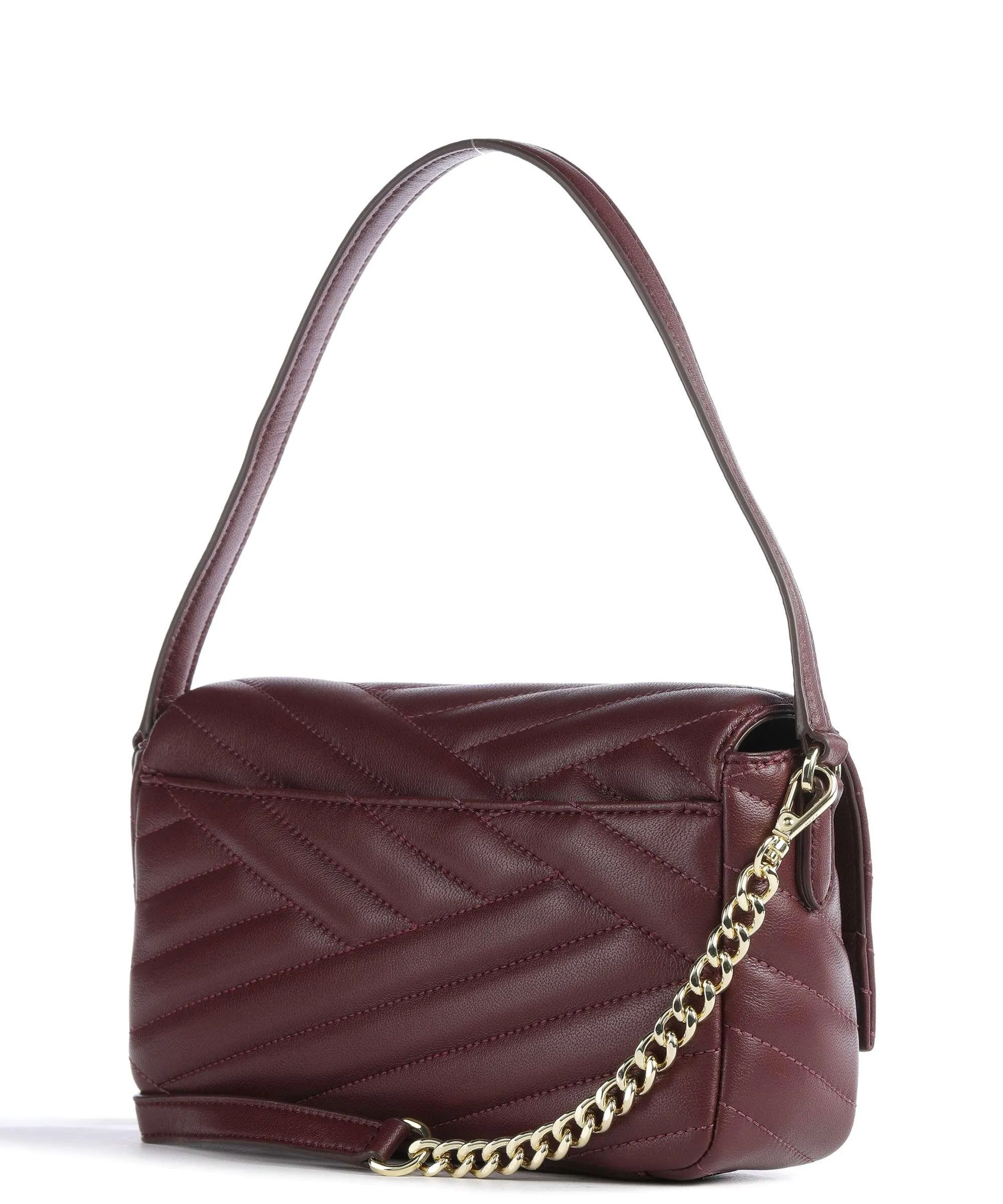  DKNY Sara Borsa a spalla cuoio di agnello rosso scuro  