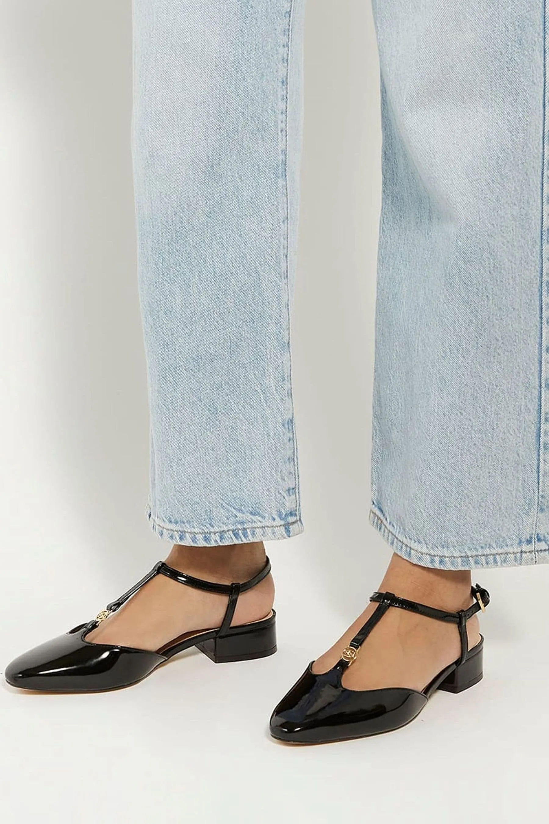 Dune London - Heya - Ballerine basse con cinturino posteriore e cinturino a T