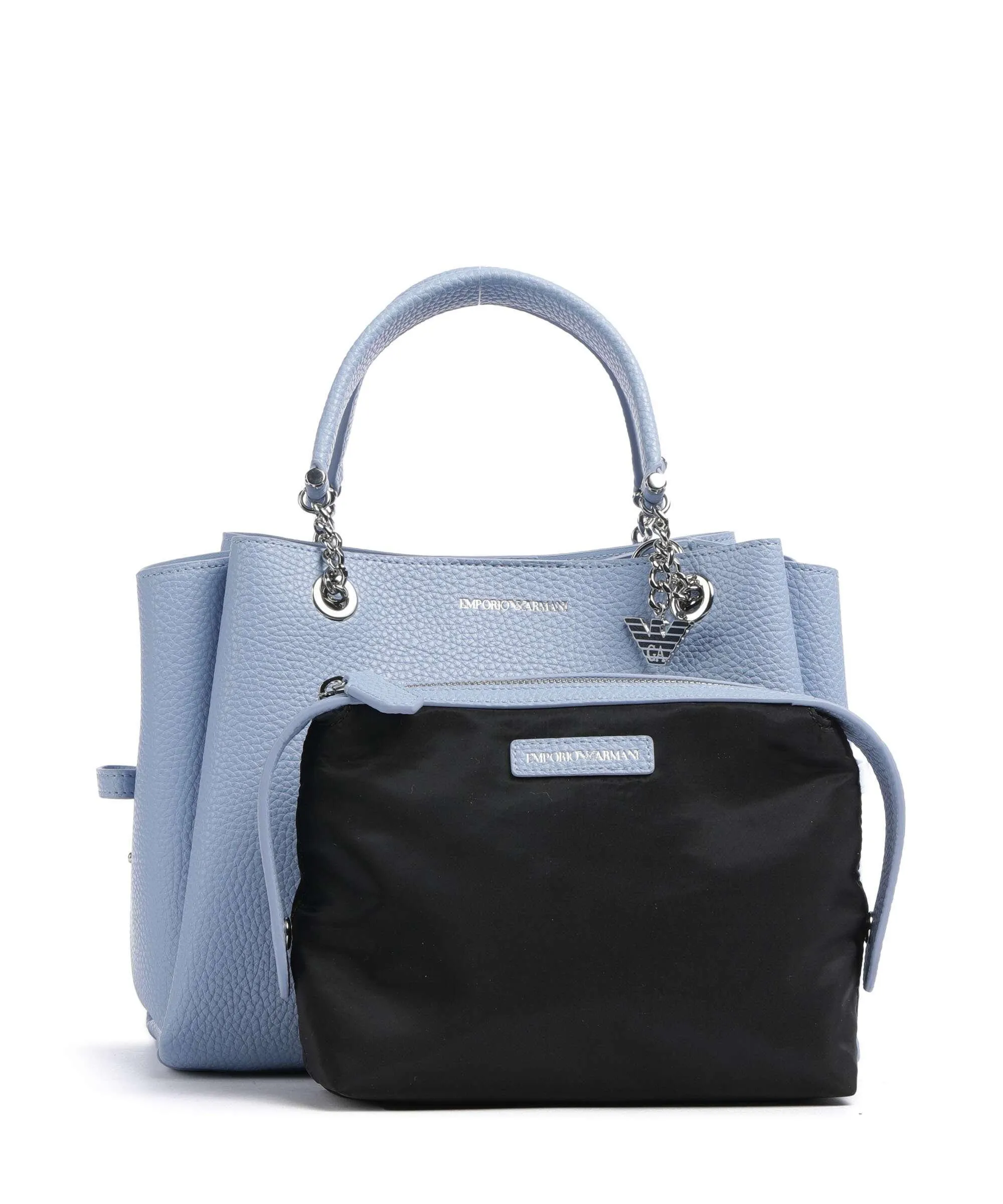  Emporio Armani Annie Borsa a mano pelle sintetica blu chiaro  