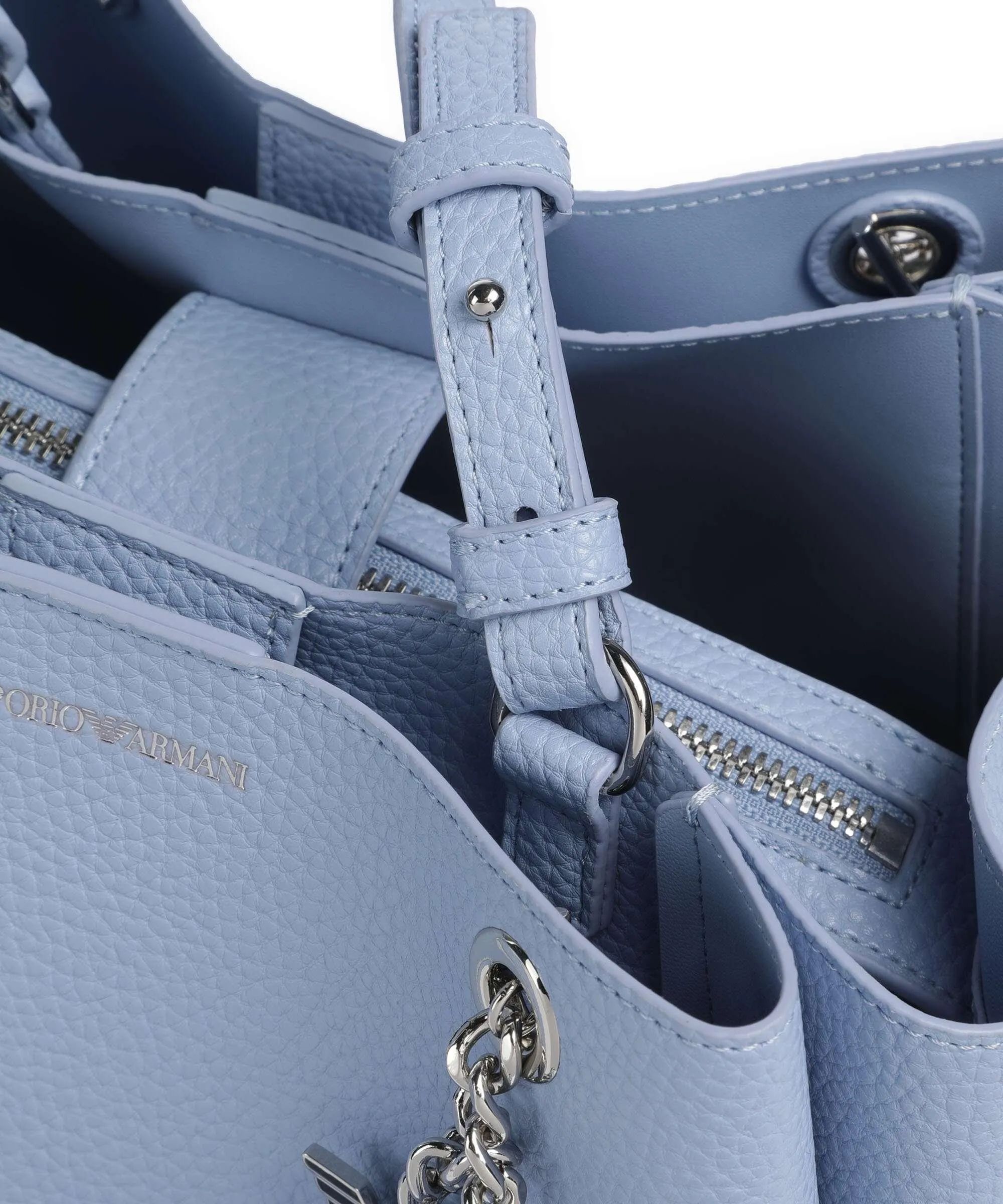  Emporio Armani Annie Borsa a mano pelle sintetica blu chiaro  