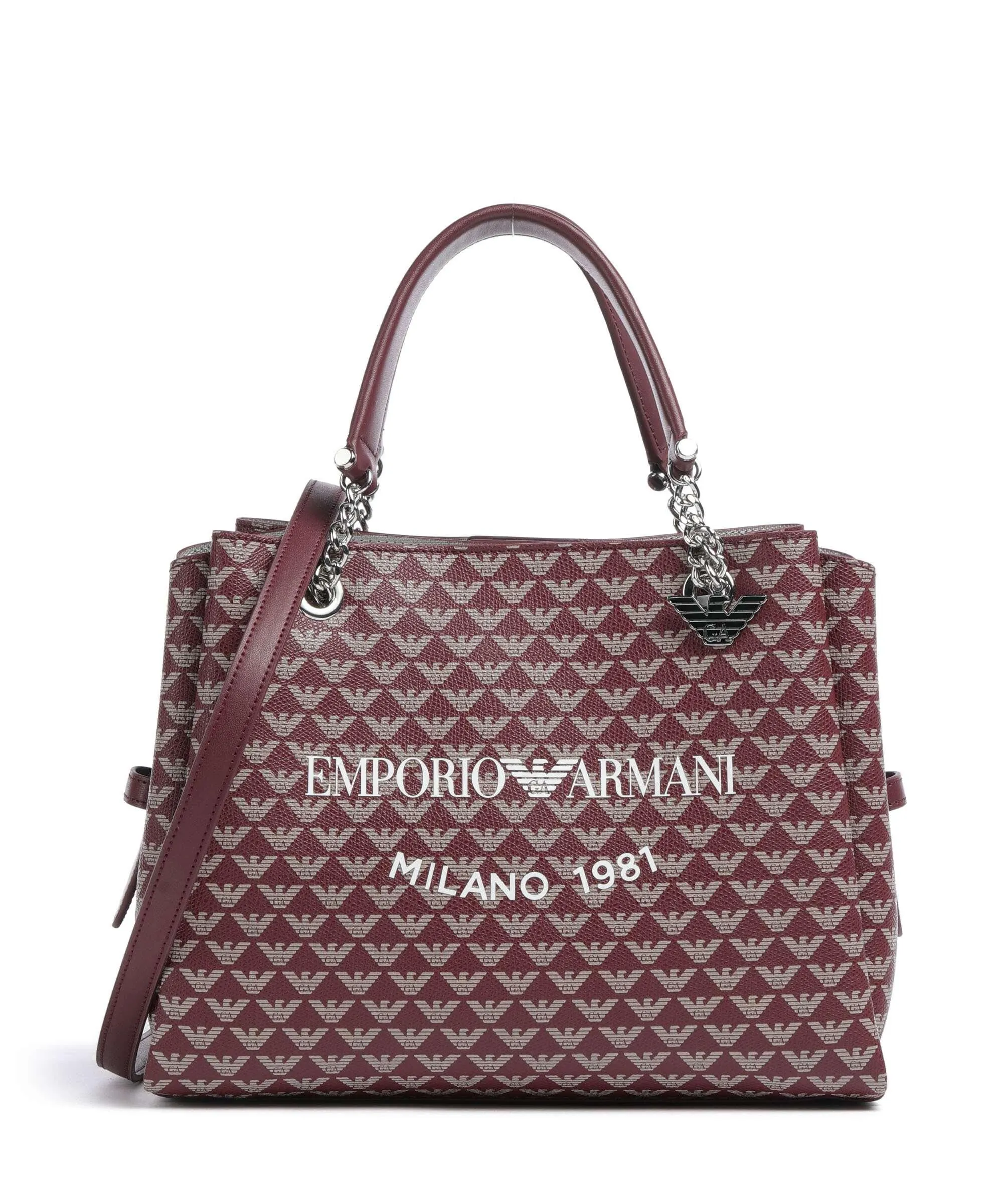  Emporio Armani Annie Borsa a mano poliestere rosso scuro  