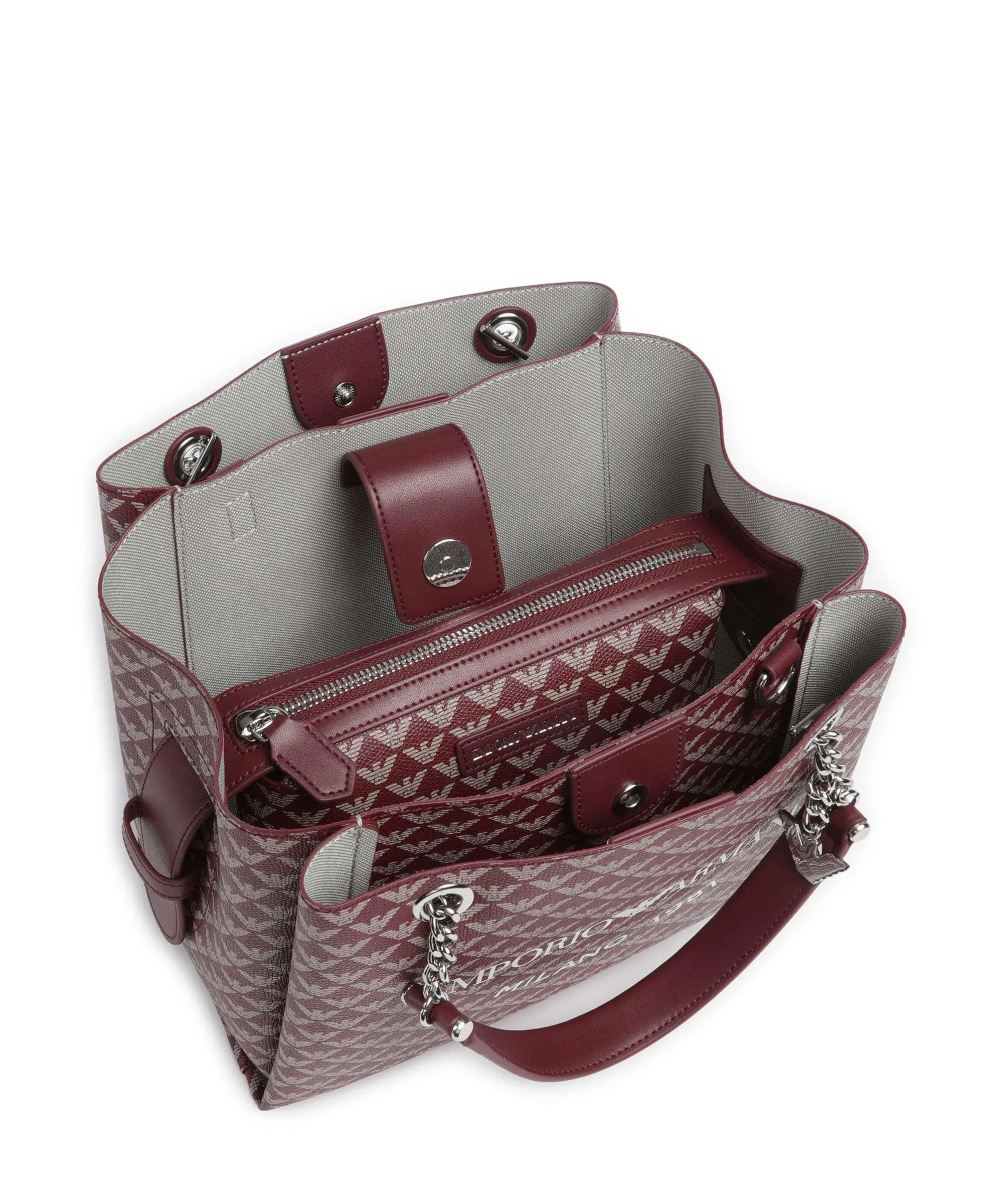  Emporio Armani Annie Borsa a mano poliestere rosso scuro  