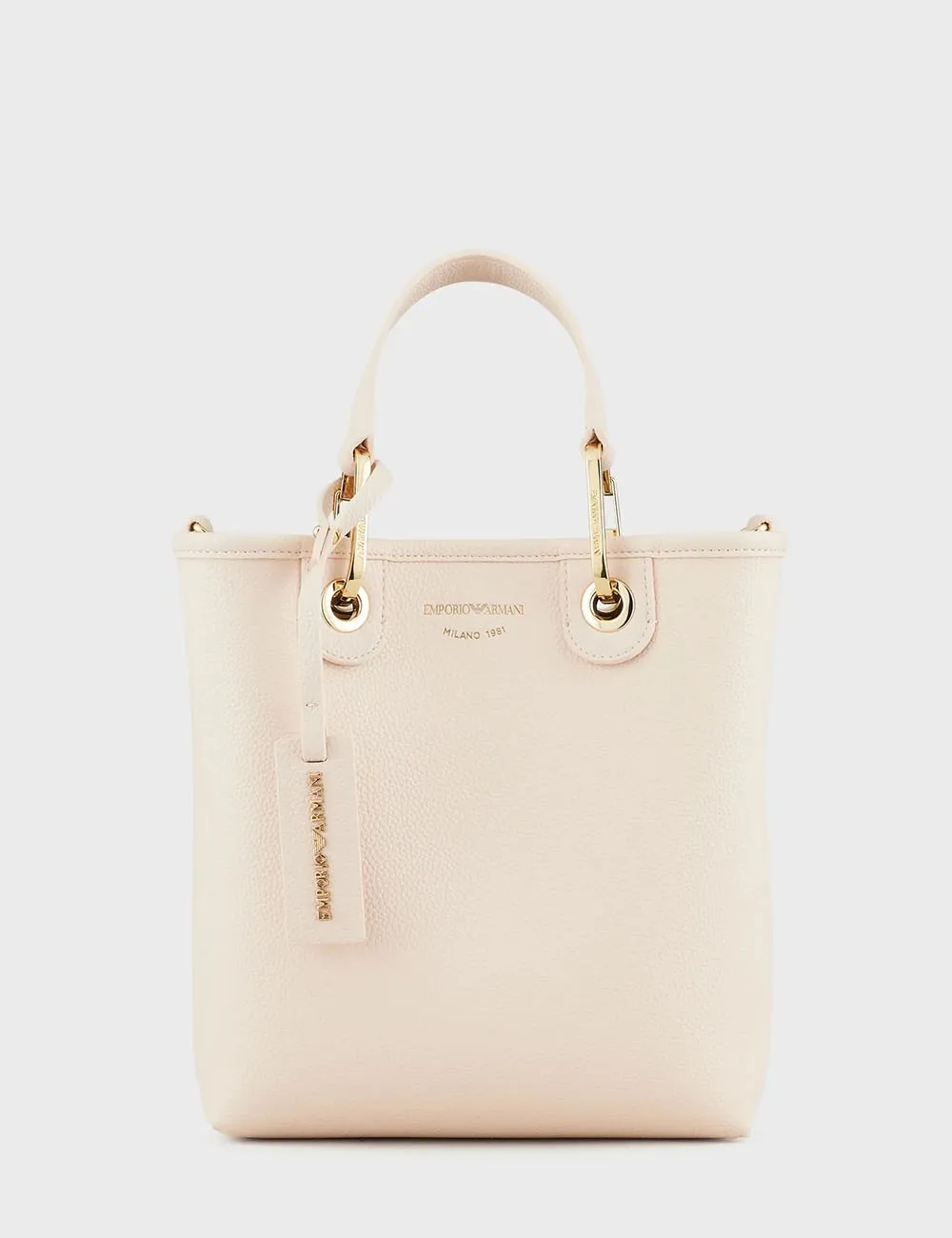 Emporio Armani     Borsa Shopper verticale MyEA stampa cervo Nude