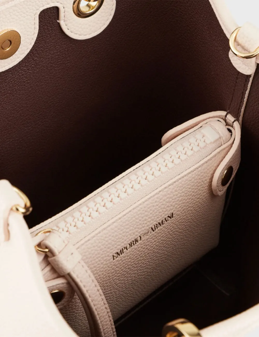 Emporio Armani     Borsa Shopper verticale MyEA stampa cervo Nude