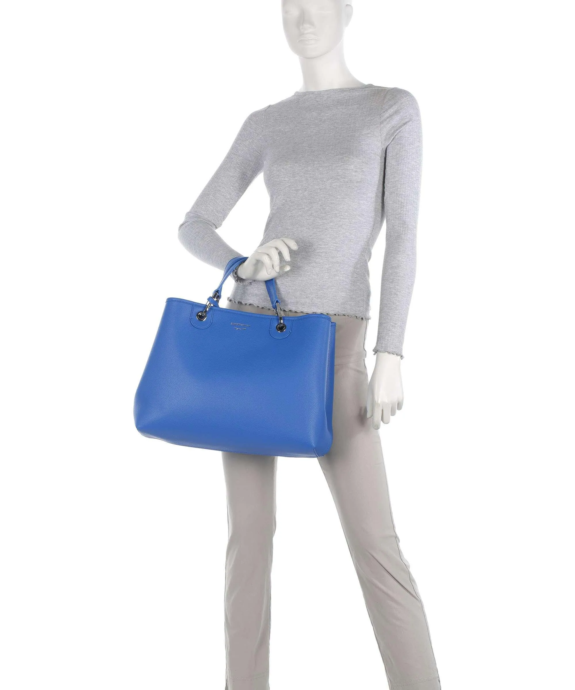  Emporio Armani My EA Borsa a mano pelle sintetica blu  