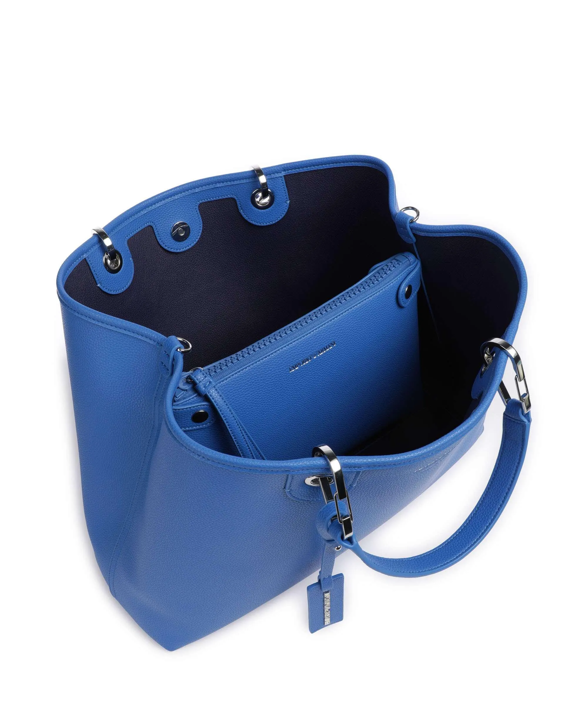  Emporio Armani My EA Borsa a mano pelle sintetica blu  