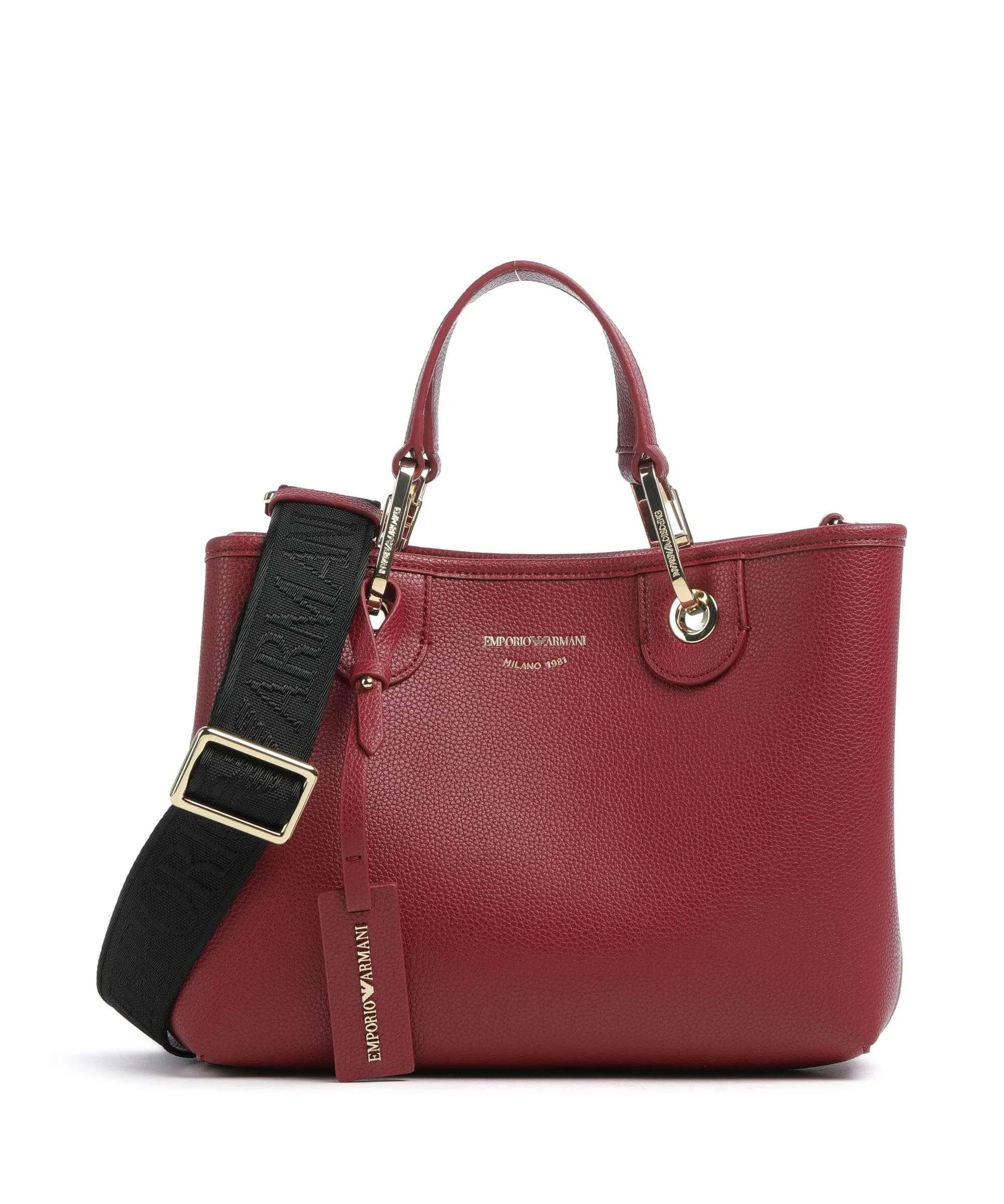  Emporio Armani My EA Borsa a mano pelle sintetica rosso scuro  