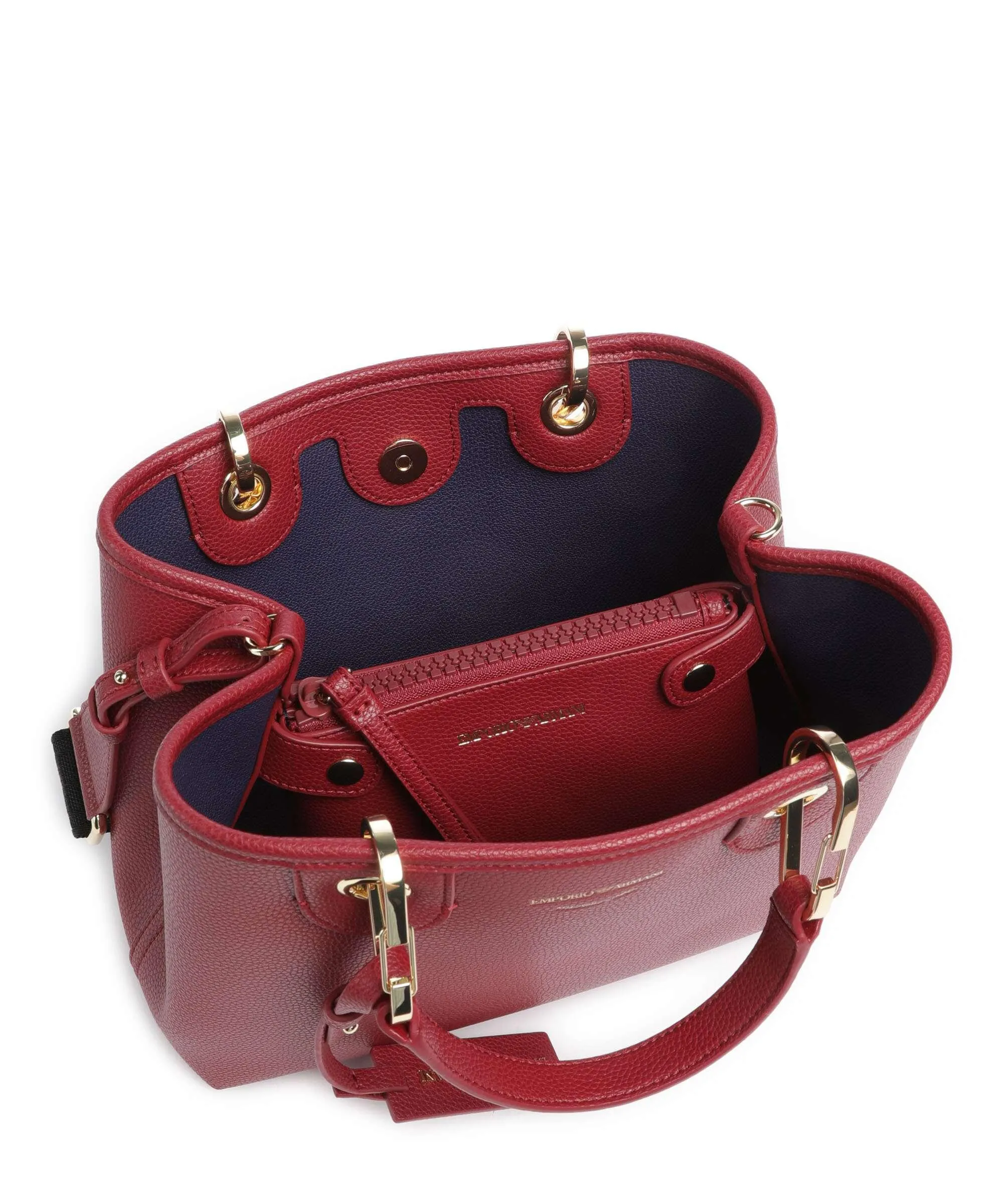  Emporio Armani My EA Borsa a mano pelle sintetica rosso scuro  