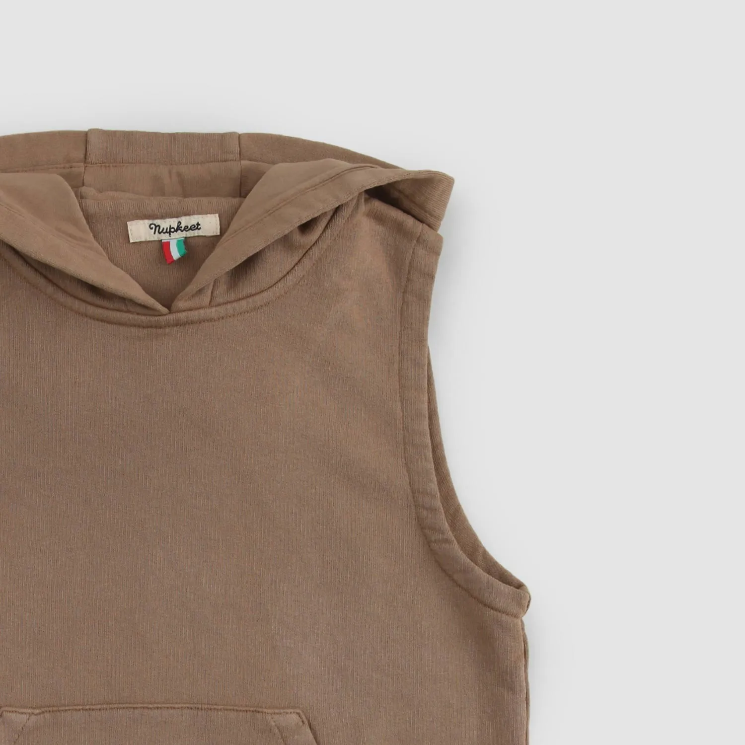 Felpa Gilet Marrone Ragazzo