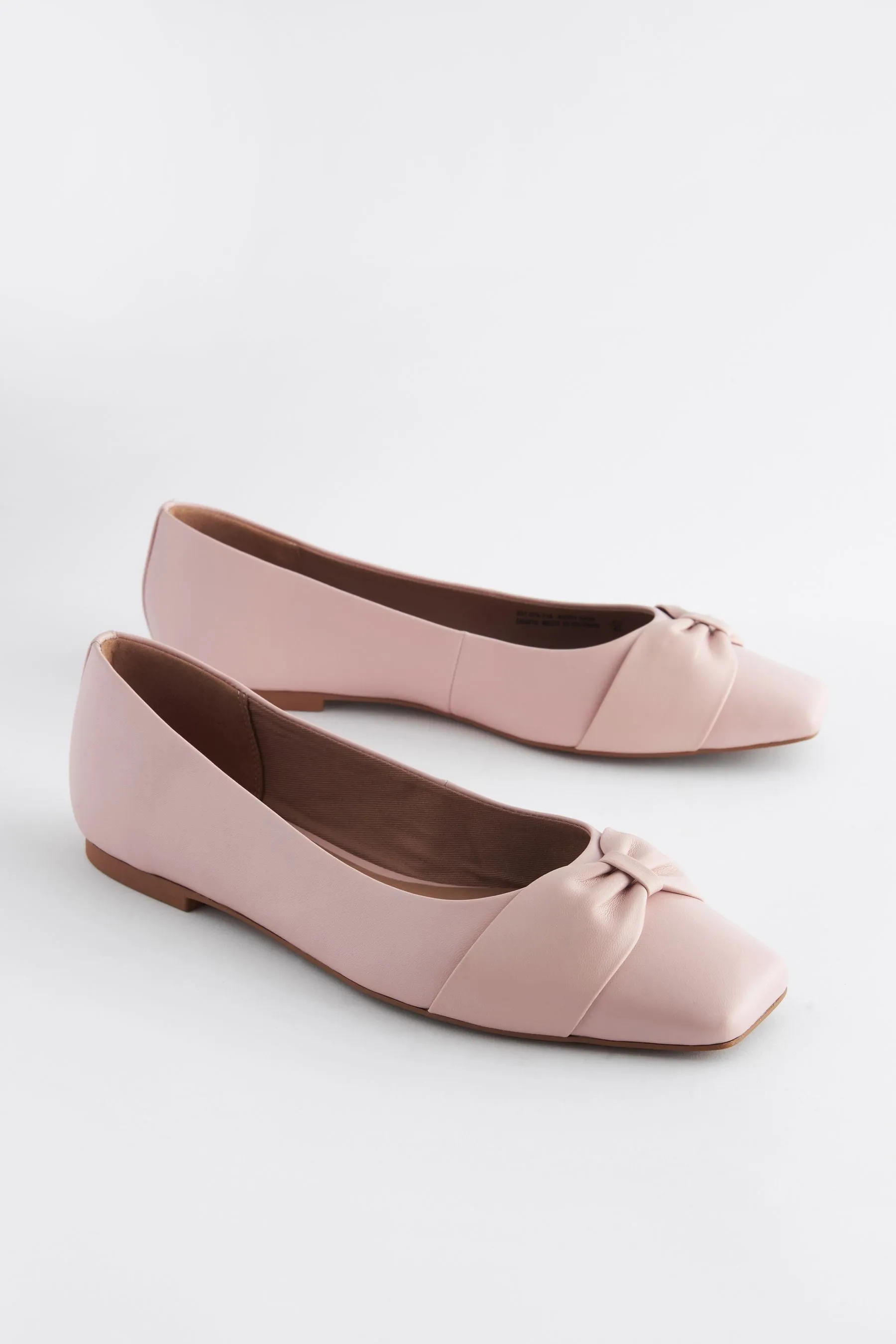 Forever Comfort® - Fiocco - Ballerine in pelle con punta squadrata