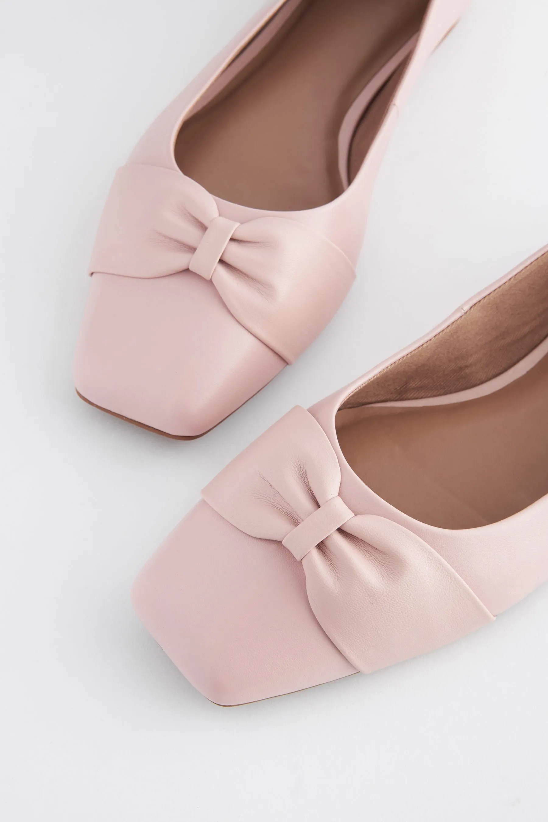 Forever Comfort® - Fiocco - Ballerine in pelle con punta squadrata