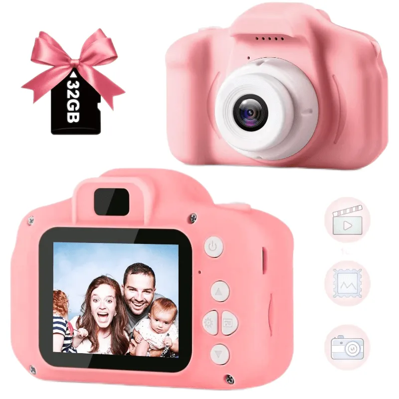 Fotocamera digitale per bambini 1080P, fotocamera ricaricabile per bambini giocattolo a colori con schermo da 5,08 cm 13MP con s