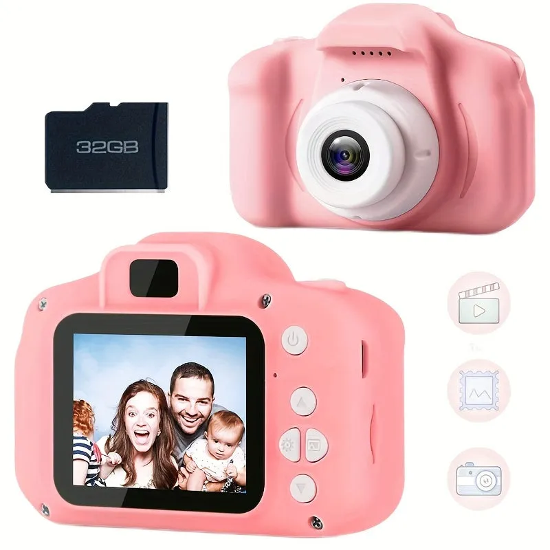 Fotocamera digitale per bambini 1080P, fotocamera ricaricabile per bambini giocattolo a colori con schermo da 5,08 cm 13MP con s