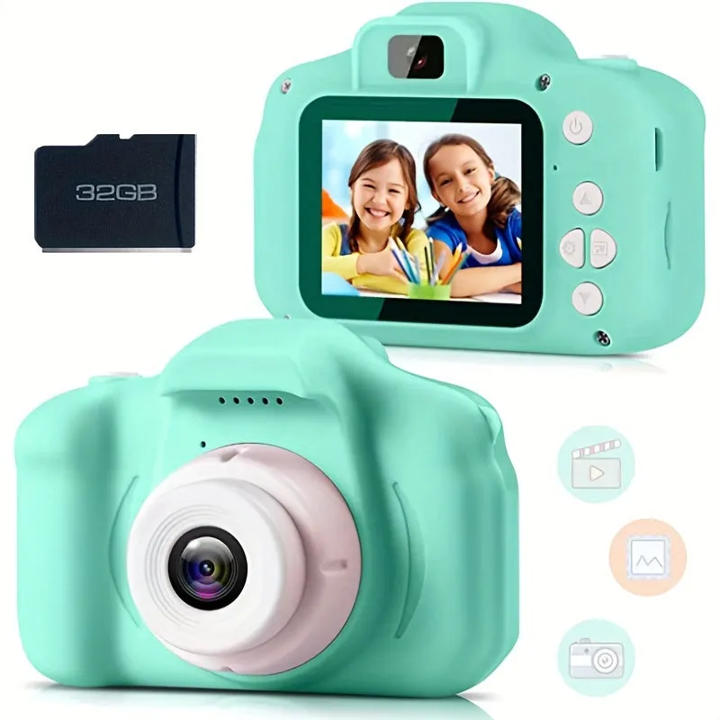 Fotocamera digitale per bambini 1080P, fotocamera ricaricabile per bambini giocattolo a colori con schermo da 5,08 cm 13MP con s