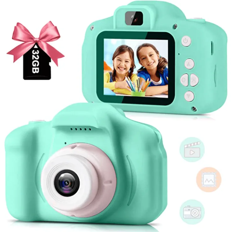 Fotocamera digitale per bambini 1080P, fotocamera ricaricabile per bambini giocattolo a colori con schermo da 5,08 cm 13MP con s
