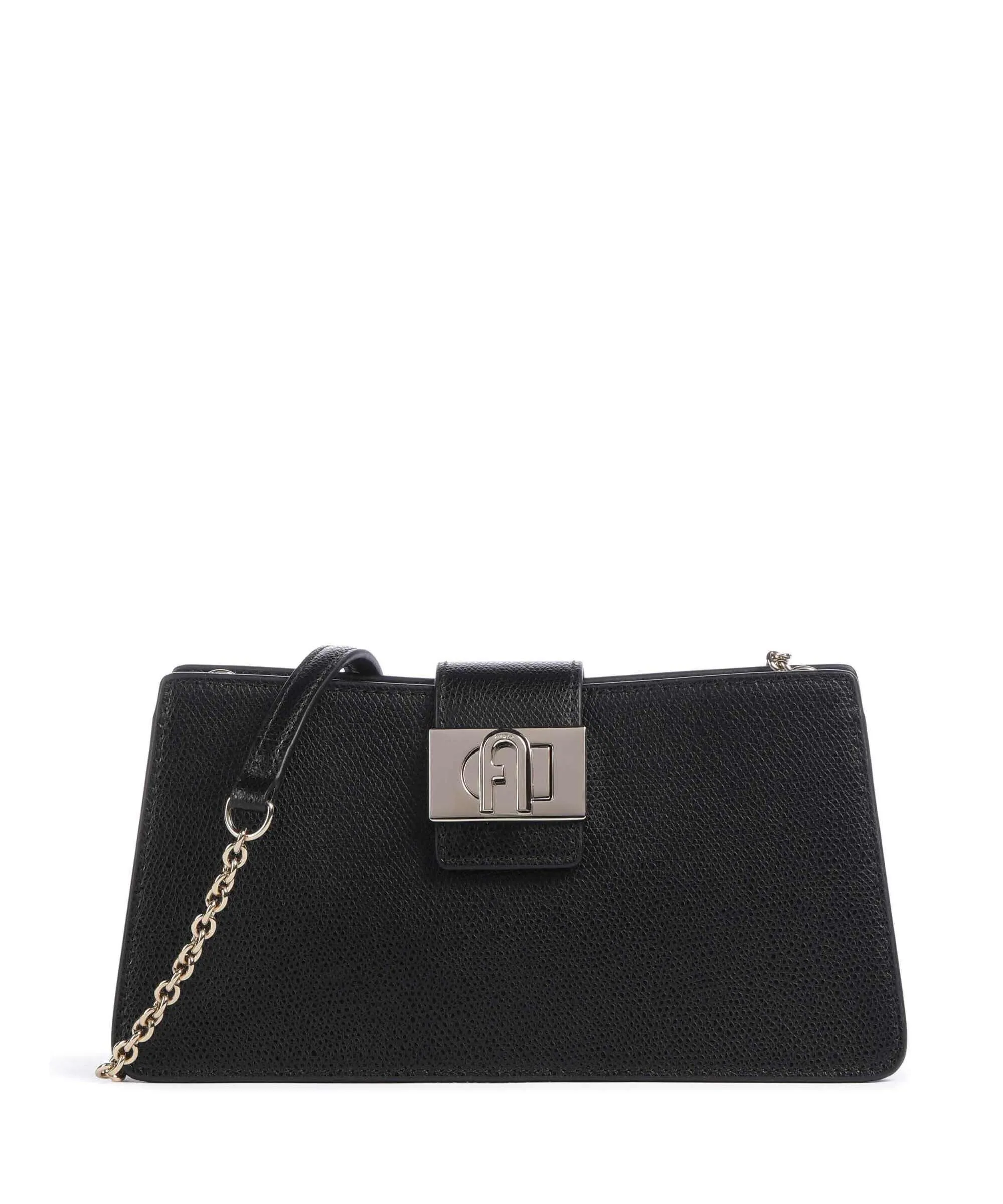  Furla 1927 Mini Borsa a tracolla pelle a grana fine nero  