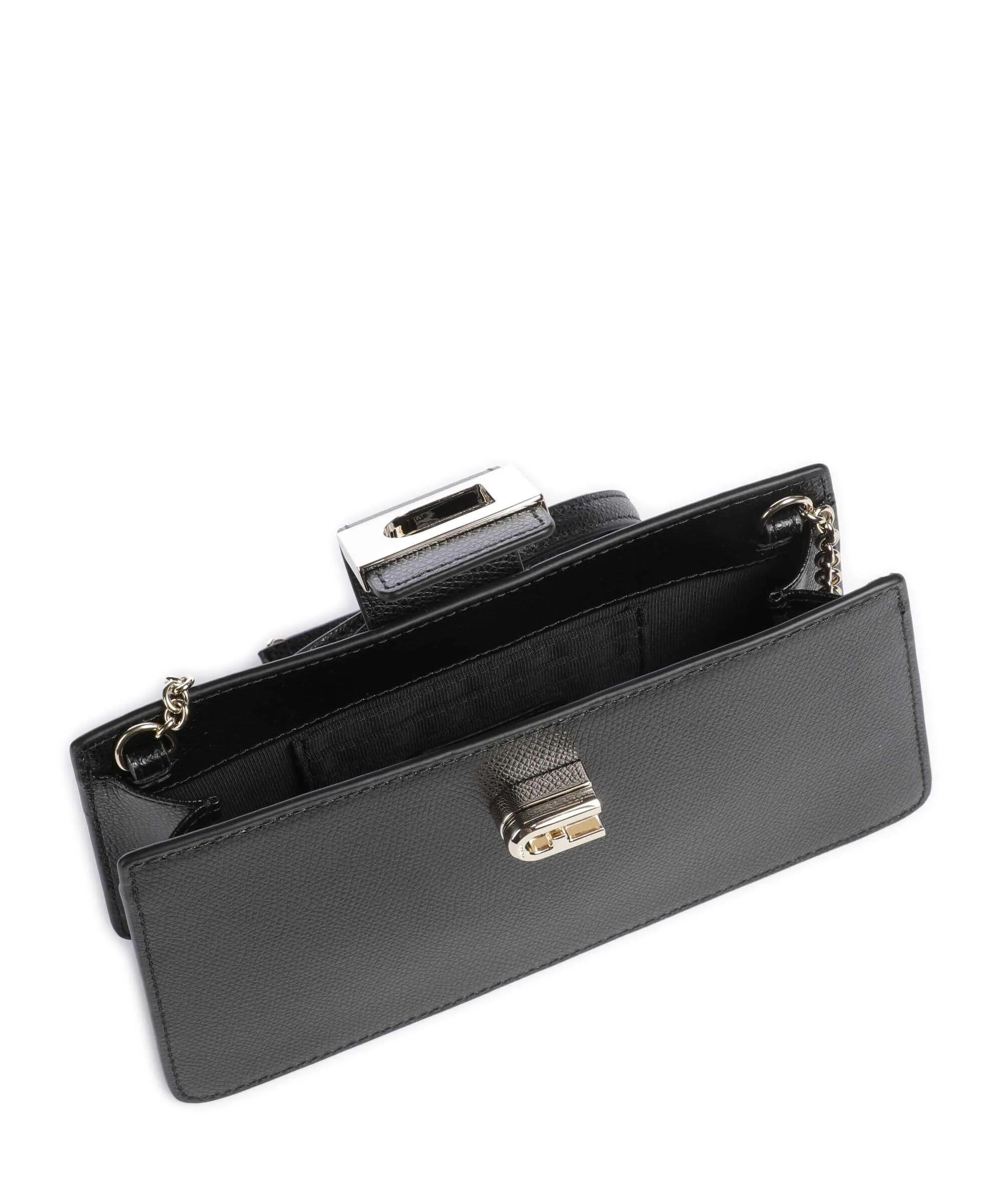  Furla 1927 Mini Borsa a tracolla pelle a grana fine nero  