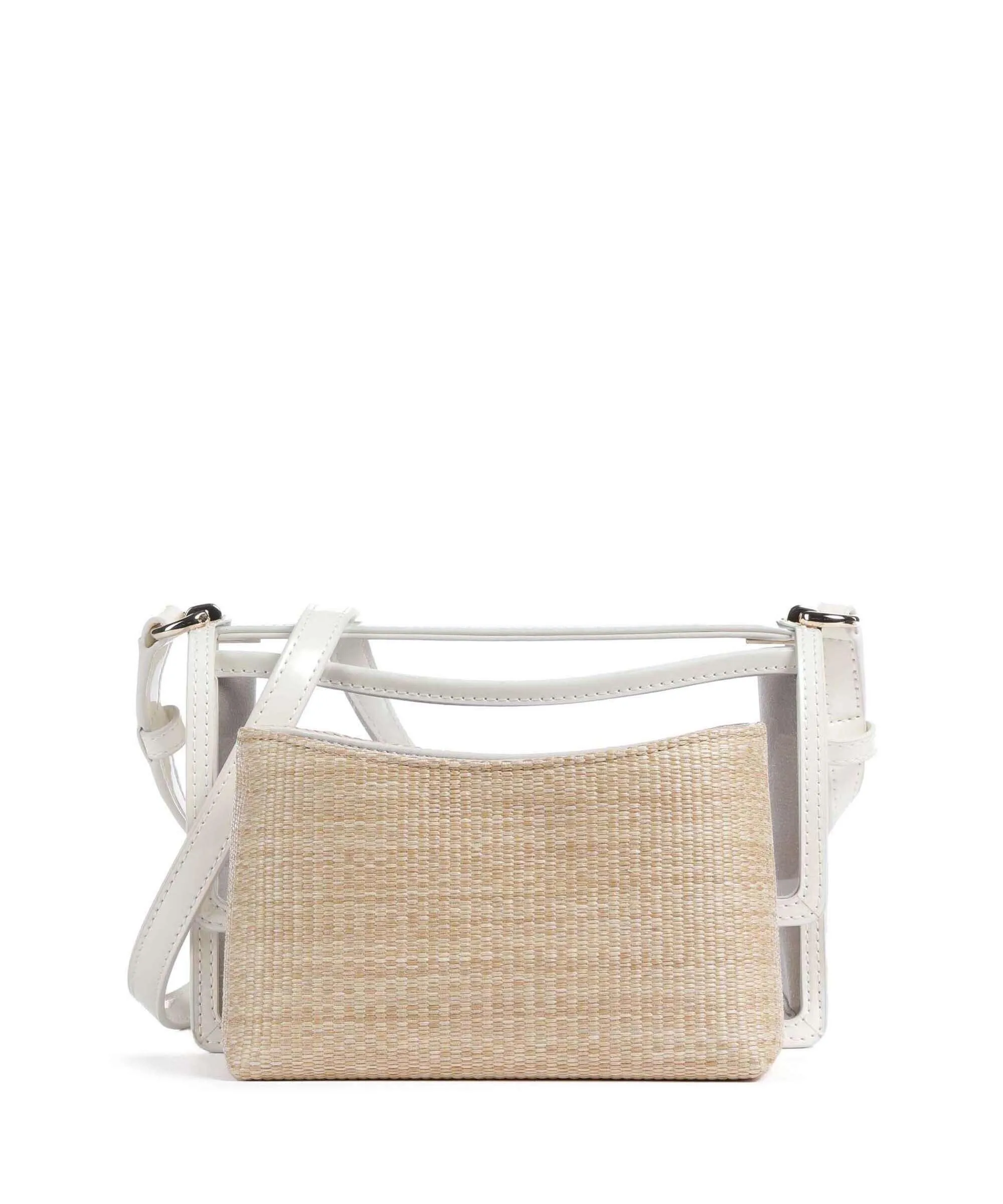  Furla 1927 Mini Borsa a tracolla plastica beige/bianco  