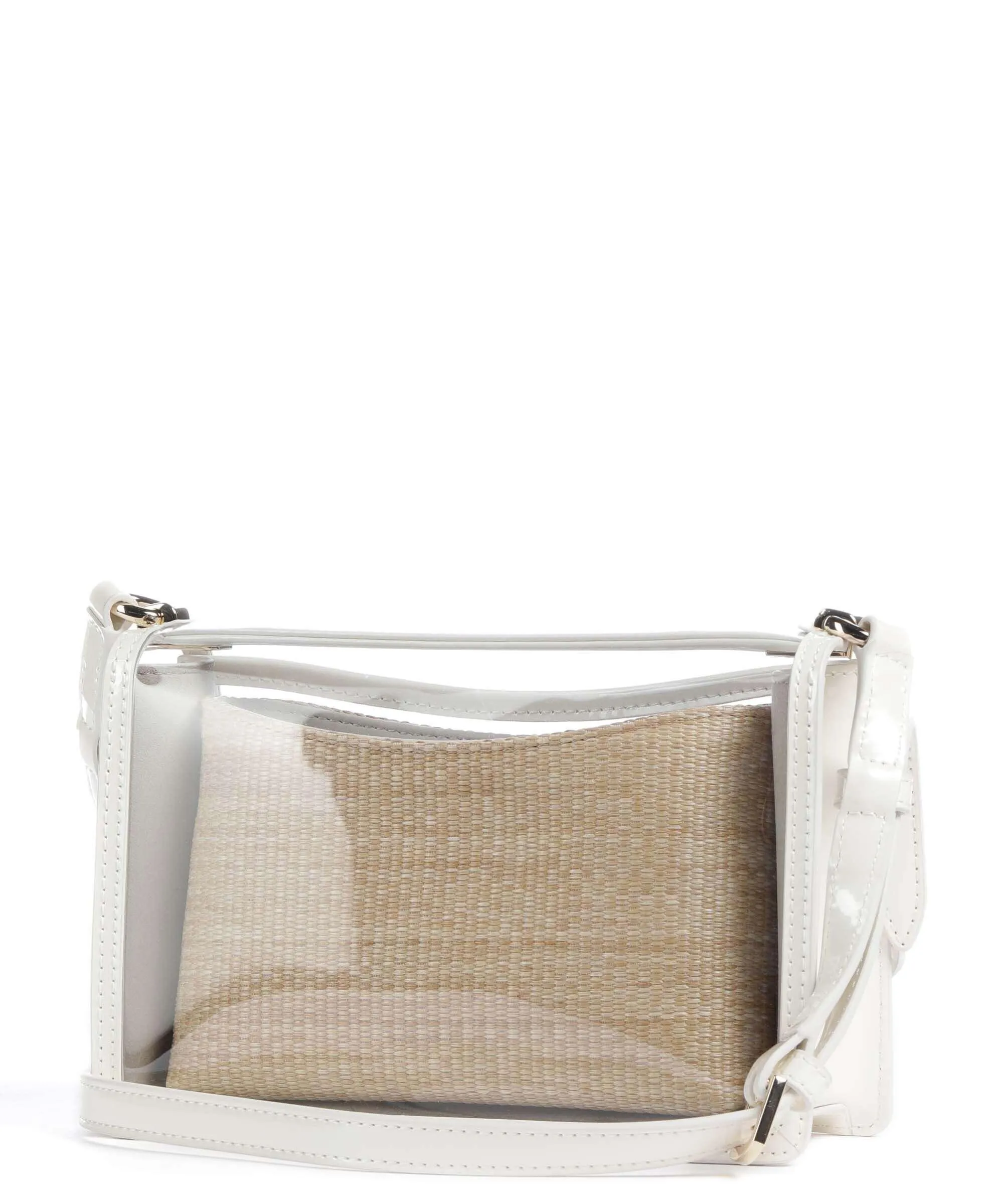  Furla 1927 Mini Borsa a tracolla plastica beige/bianco  
