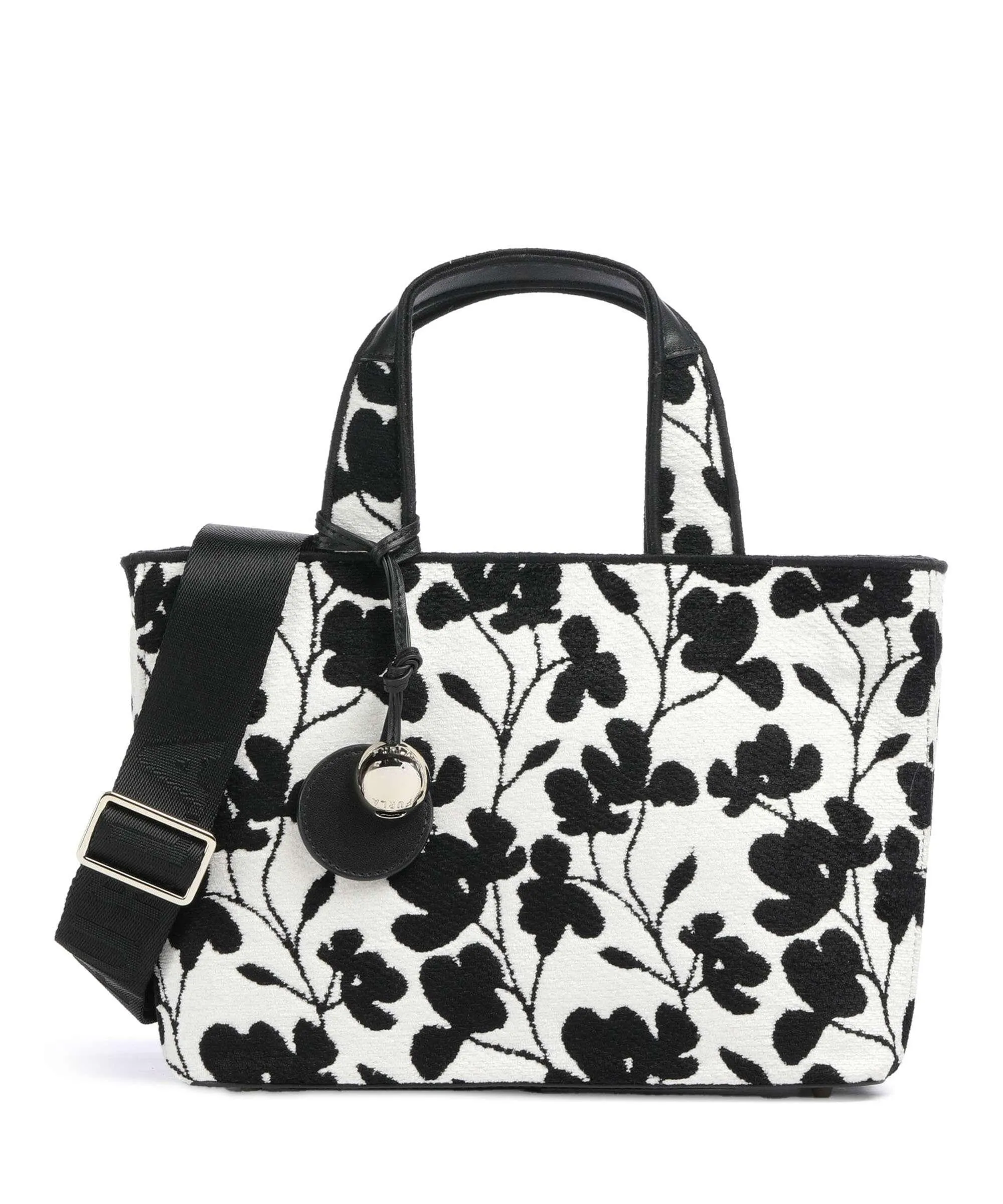  Furla Alissa S Borsa a mano tissu bianco/nero  