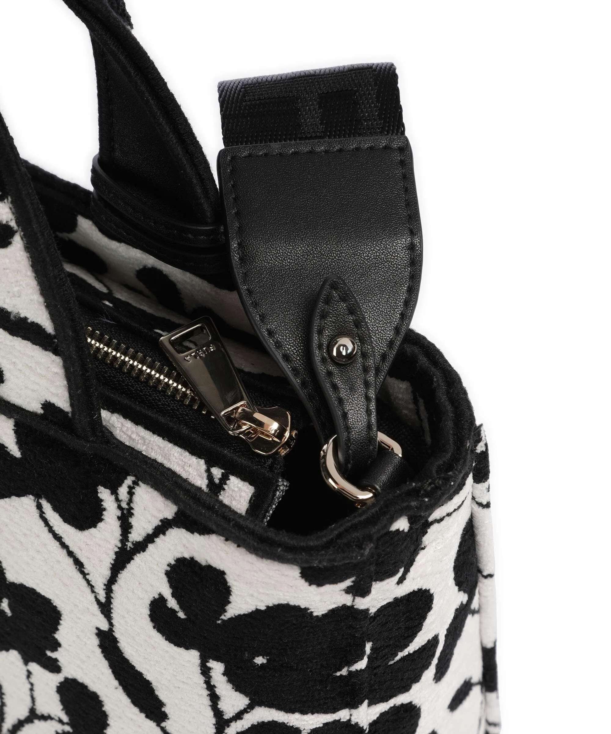  Furla Alissa S Borsa a mano tissu bianco/nero  