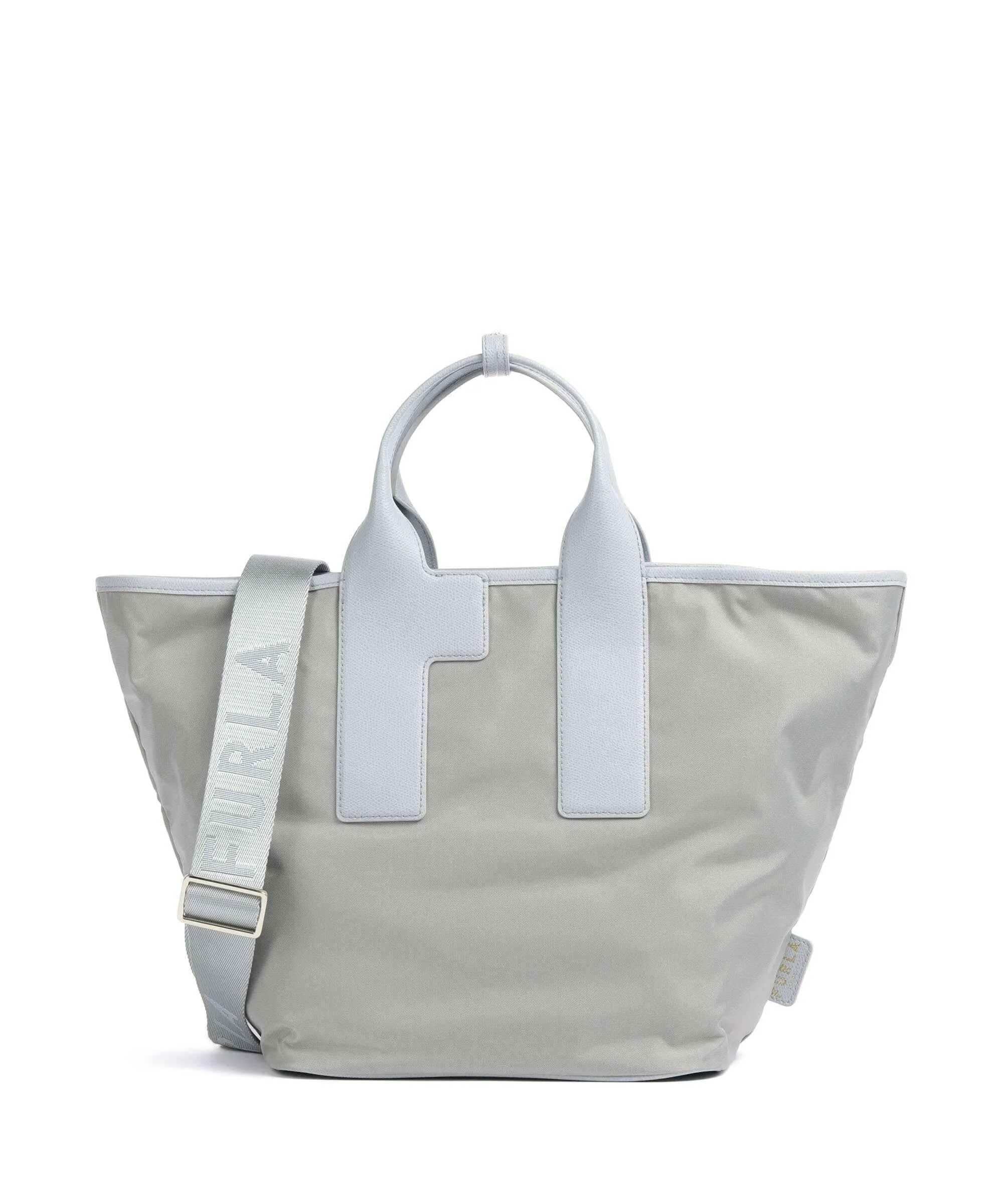  Furla Arco Fly L Borsa a mano nylon grigio chiaro  