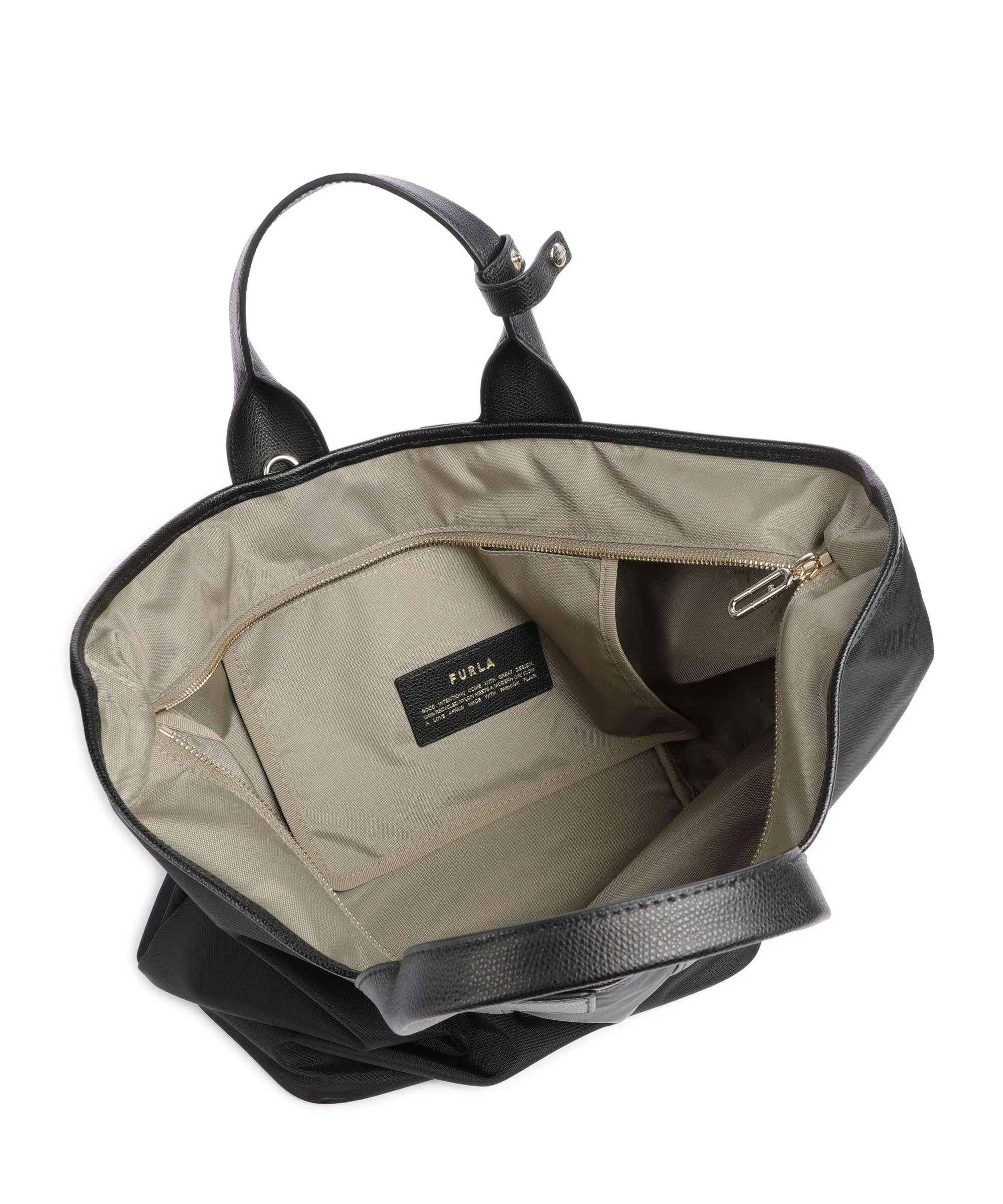  Furla Arco Fly L Borsa a mano nylon nero  