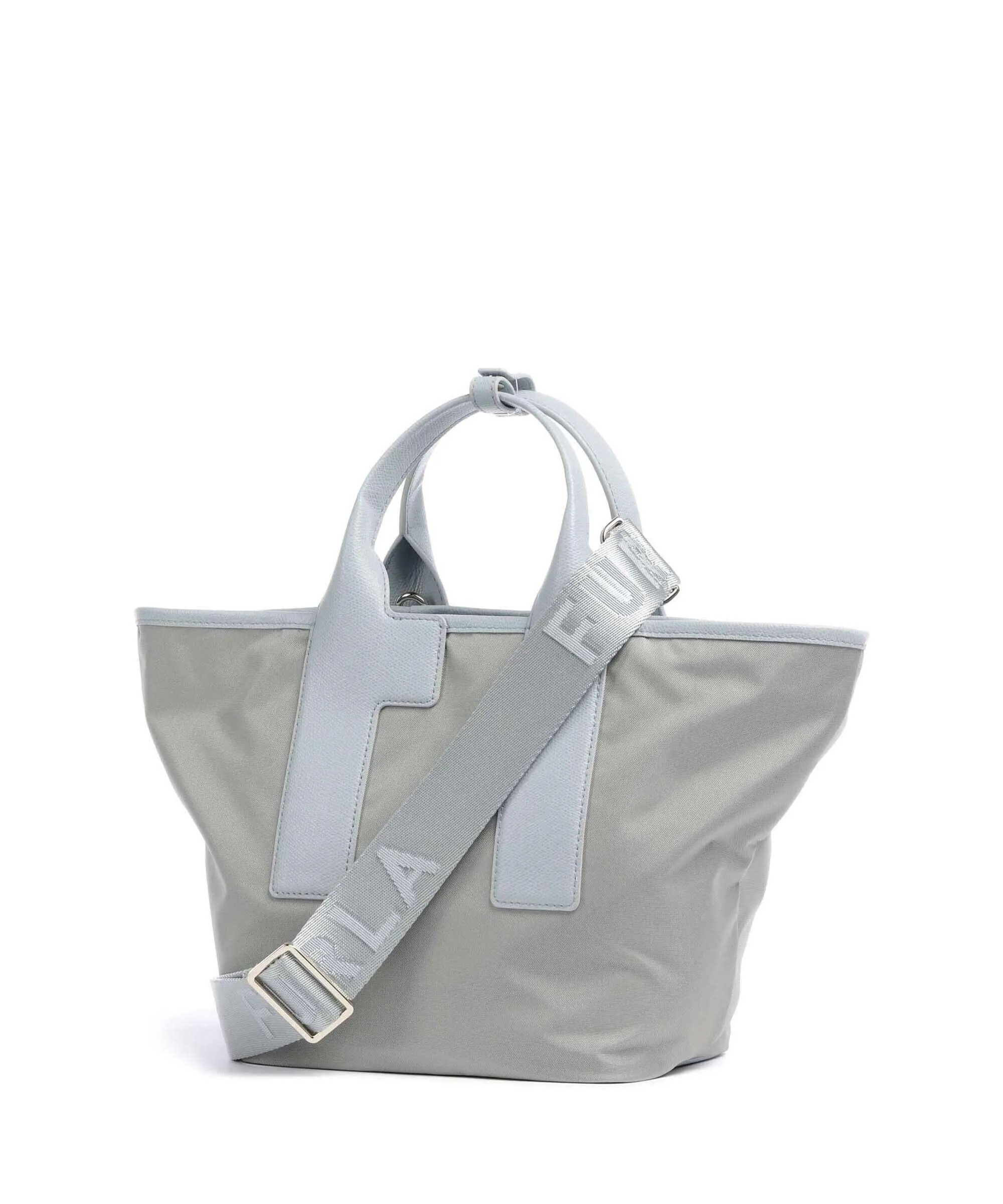  Furla Arco Fly M Borsa a mano nylon blu chiaro  