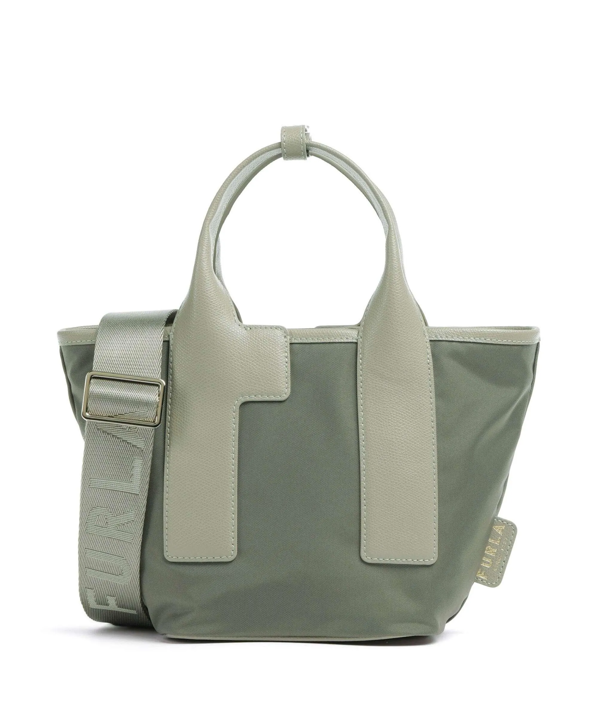 Furla Arco Fly M Borsa a mano nylon cachi  