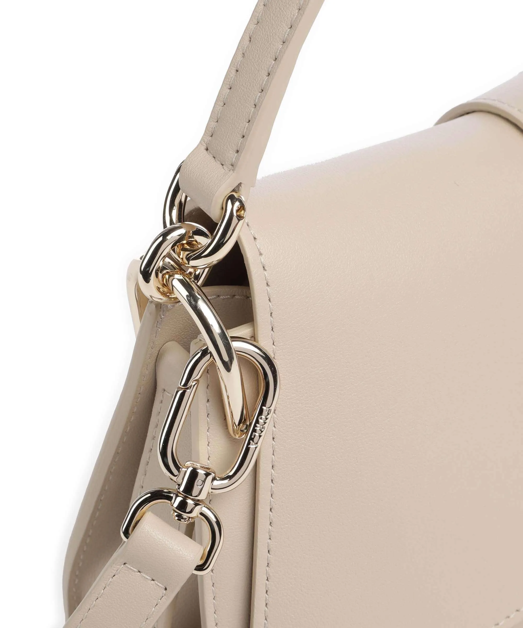  Furla Flow M Borsa a mano pelle a grana fine beige  