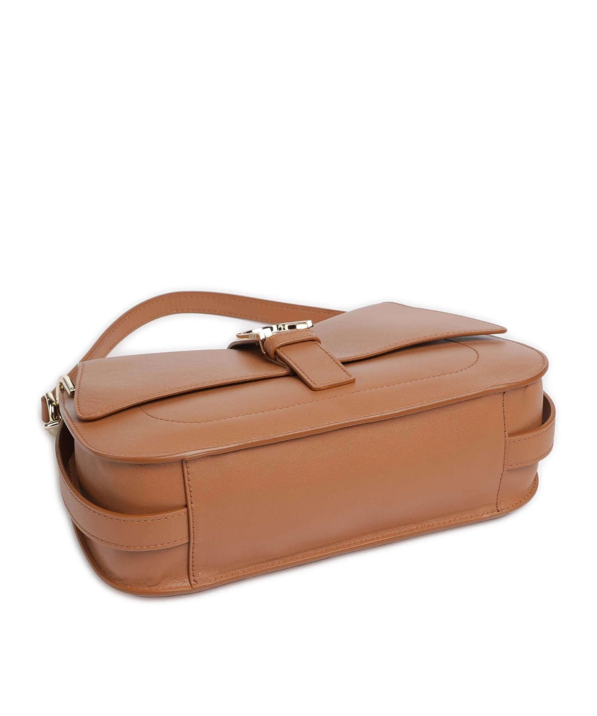  Furla Flow M Borsa a mano pelle a grana fine marrone  