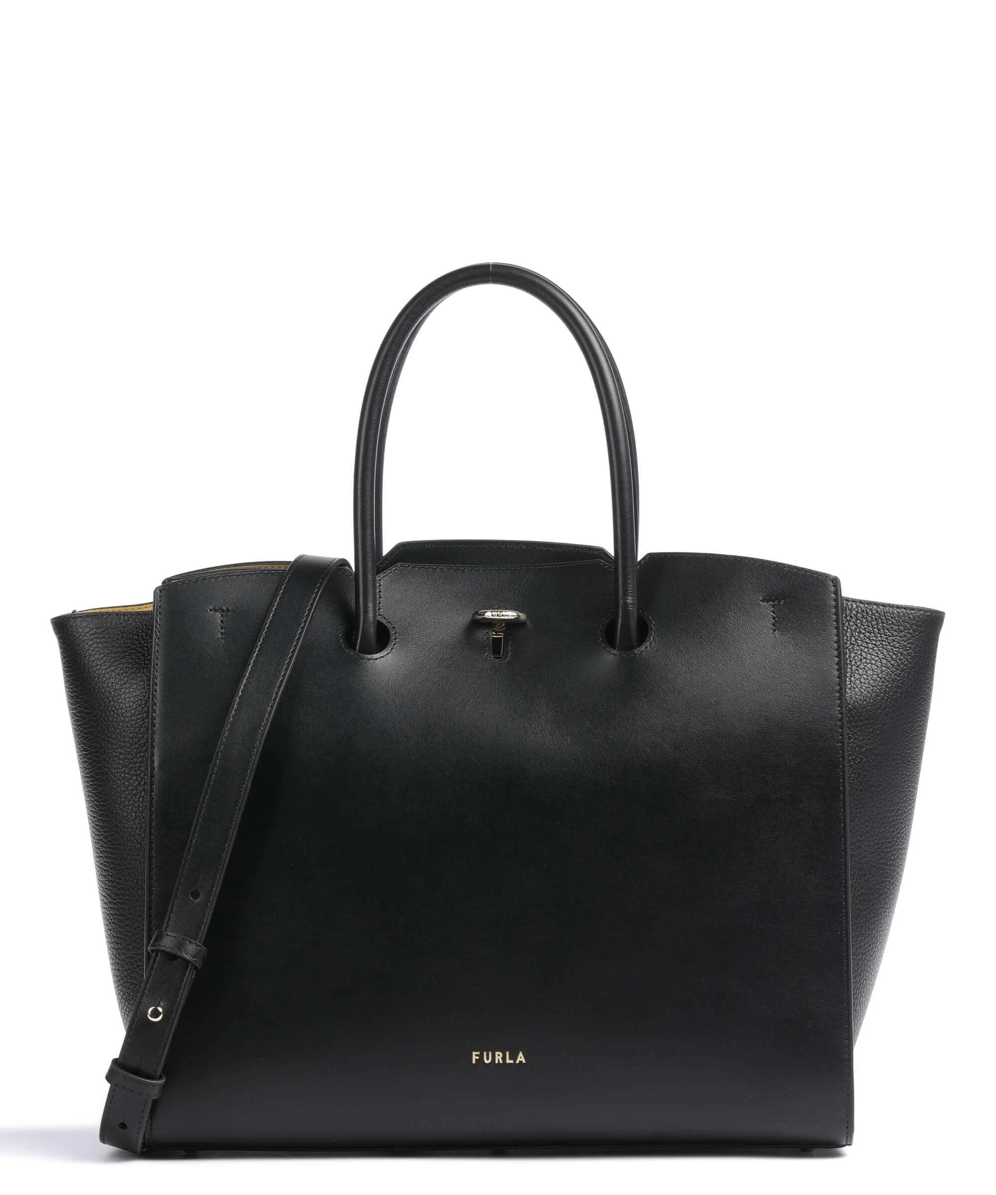  Furla Genesi L Borsa a mano pelle a grana fine nero  