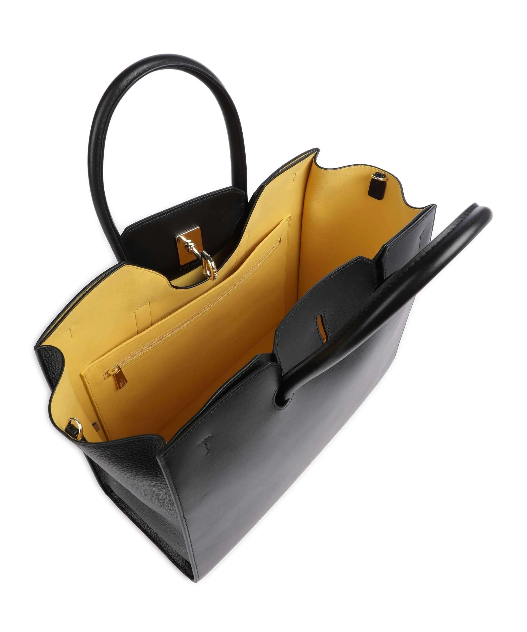  Furla Genesi L Borsa a mano pelle a grana fine nero  