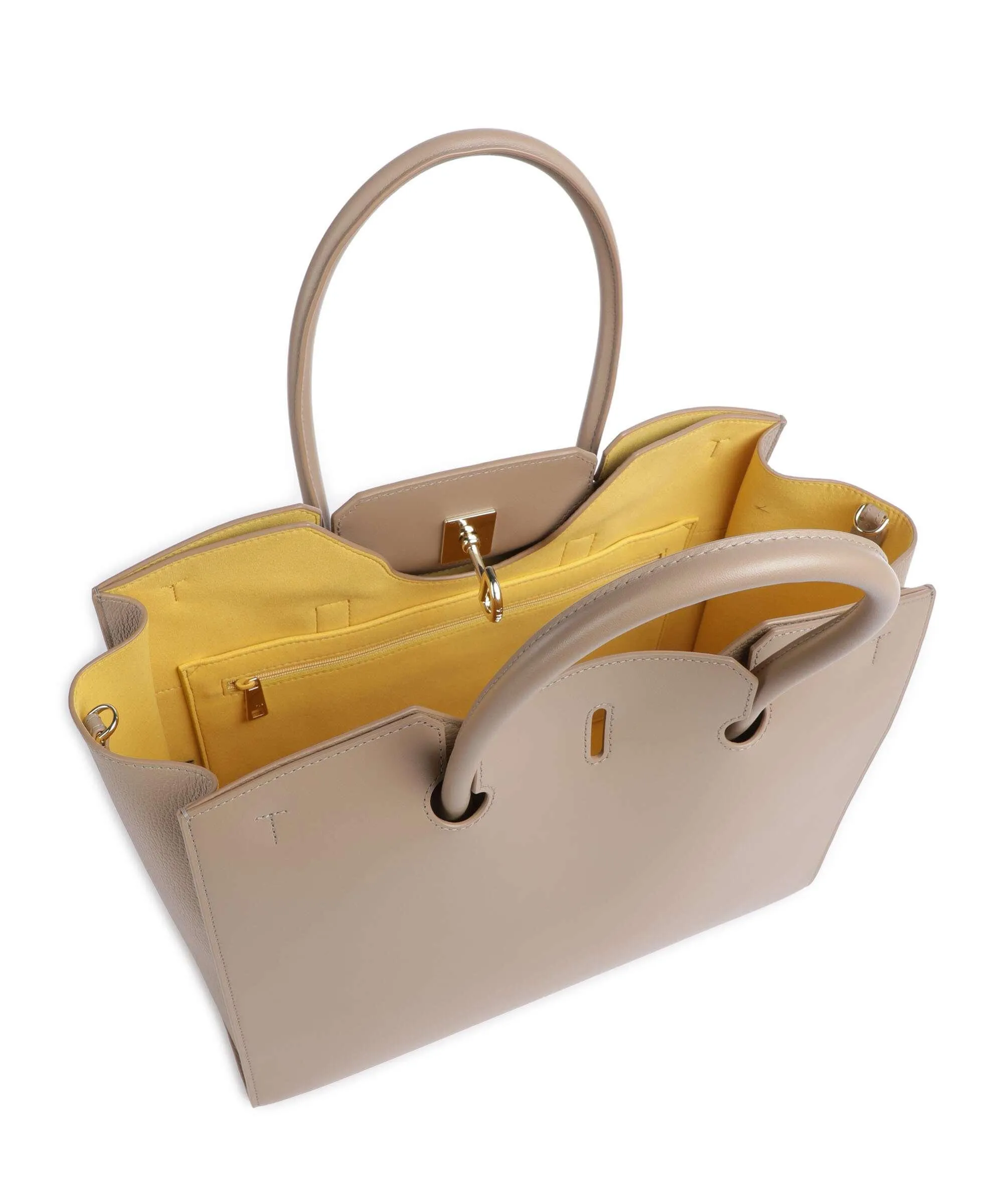  Furla Genesi L Borsa a mano pelle a grana fine taupe  