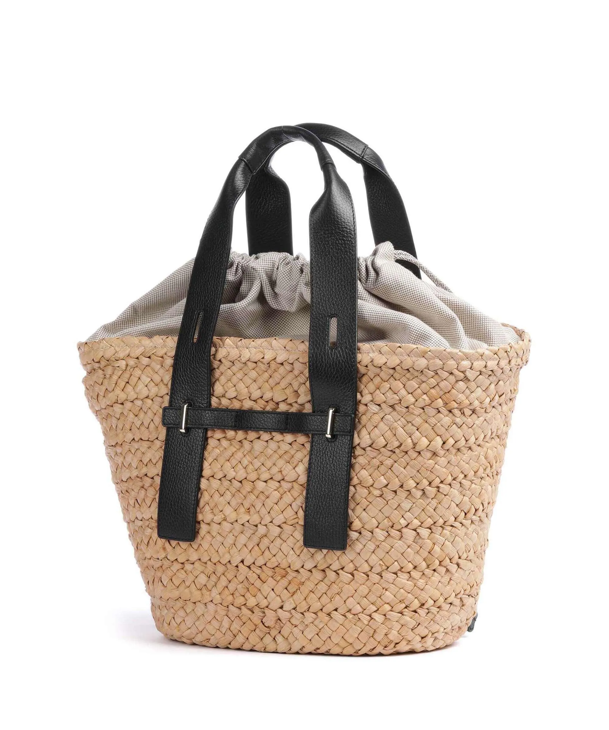  Furla Giove M Borsa a mano libro, cotone natura/nero  