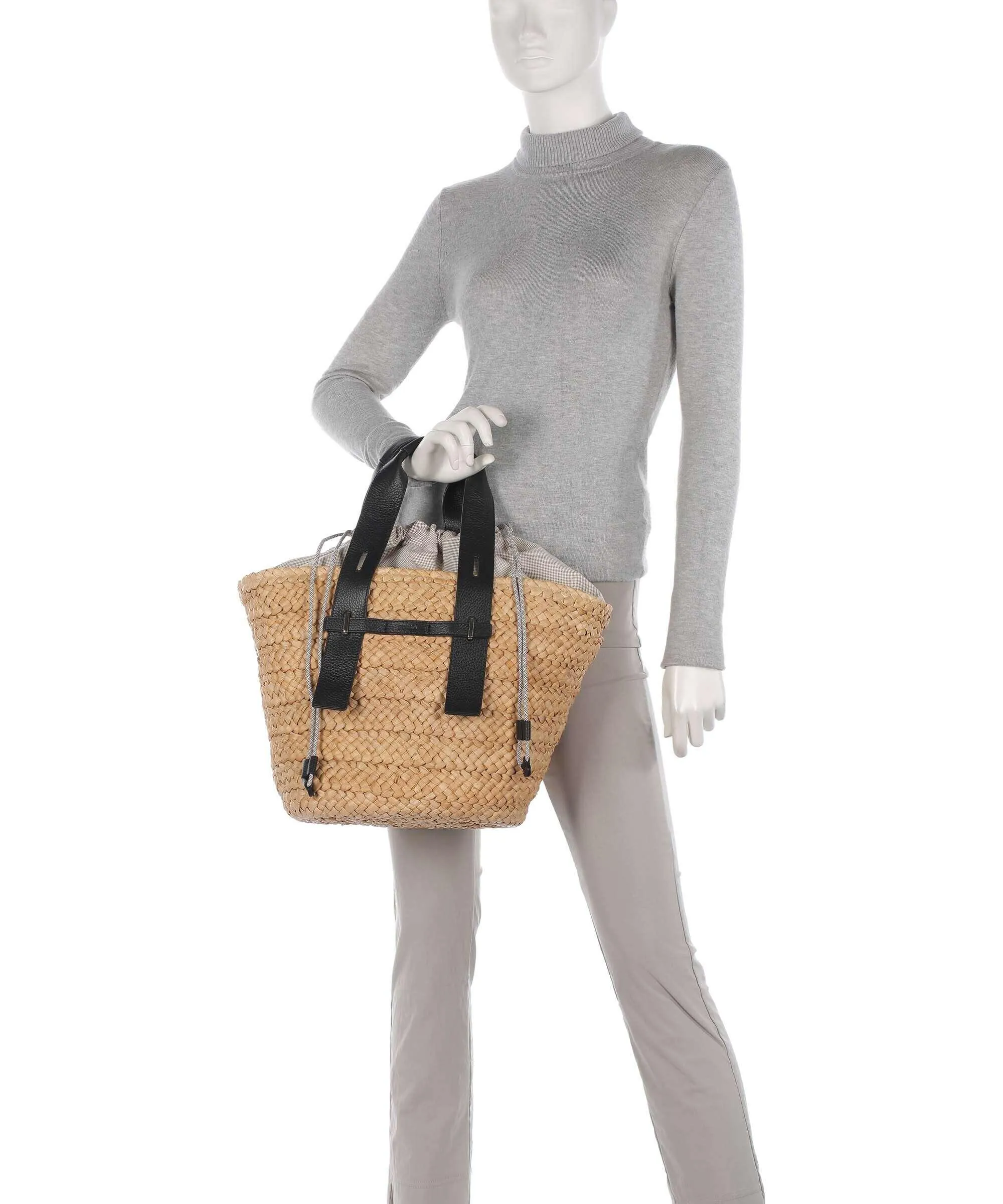  Furla Giove M Borsa a mano libro, cotone natura/nero  