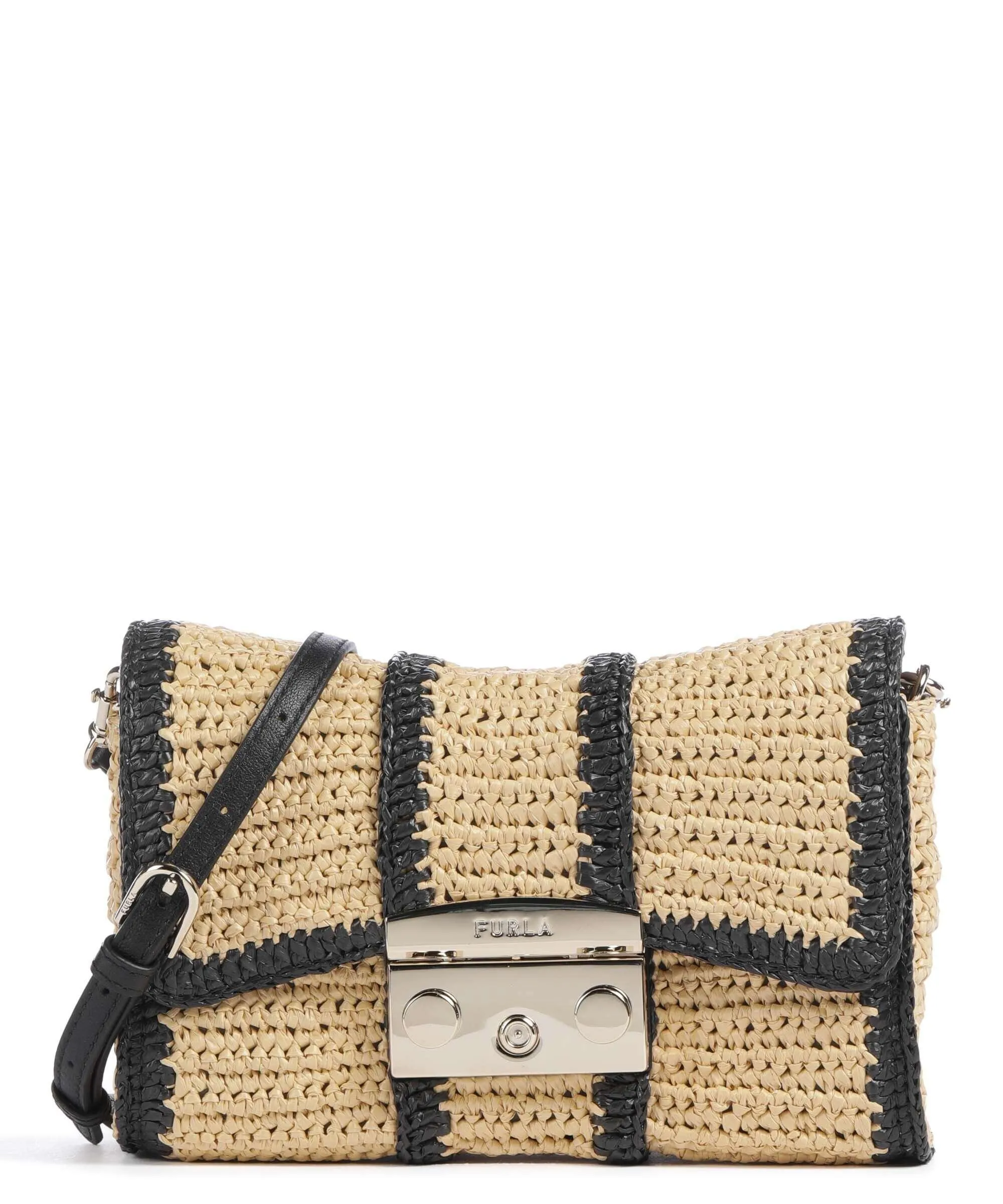  Furla Metropolis Mini Borsa a tracolla libro natura/nero  