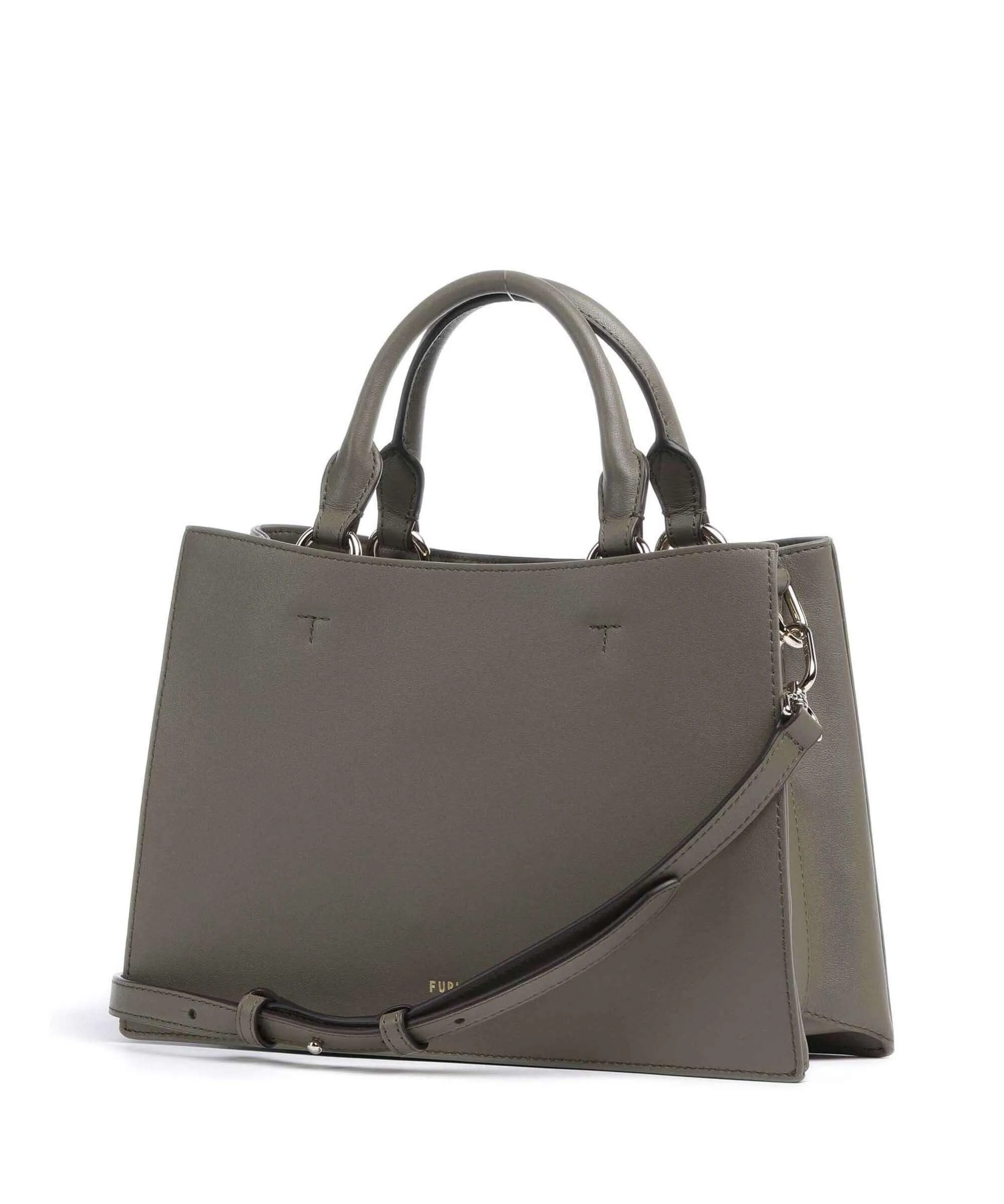  Furla Nuvola M Borsa a mano pelle a grana fine cachi  