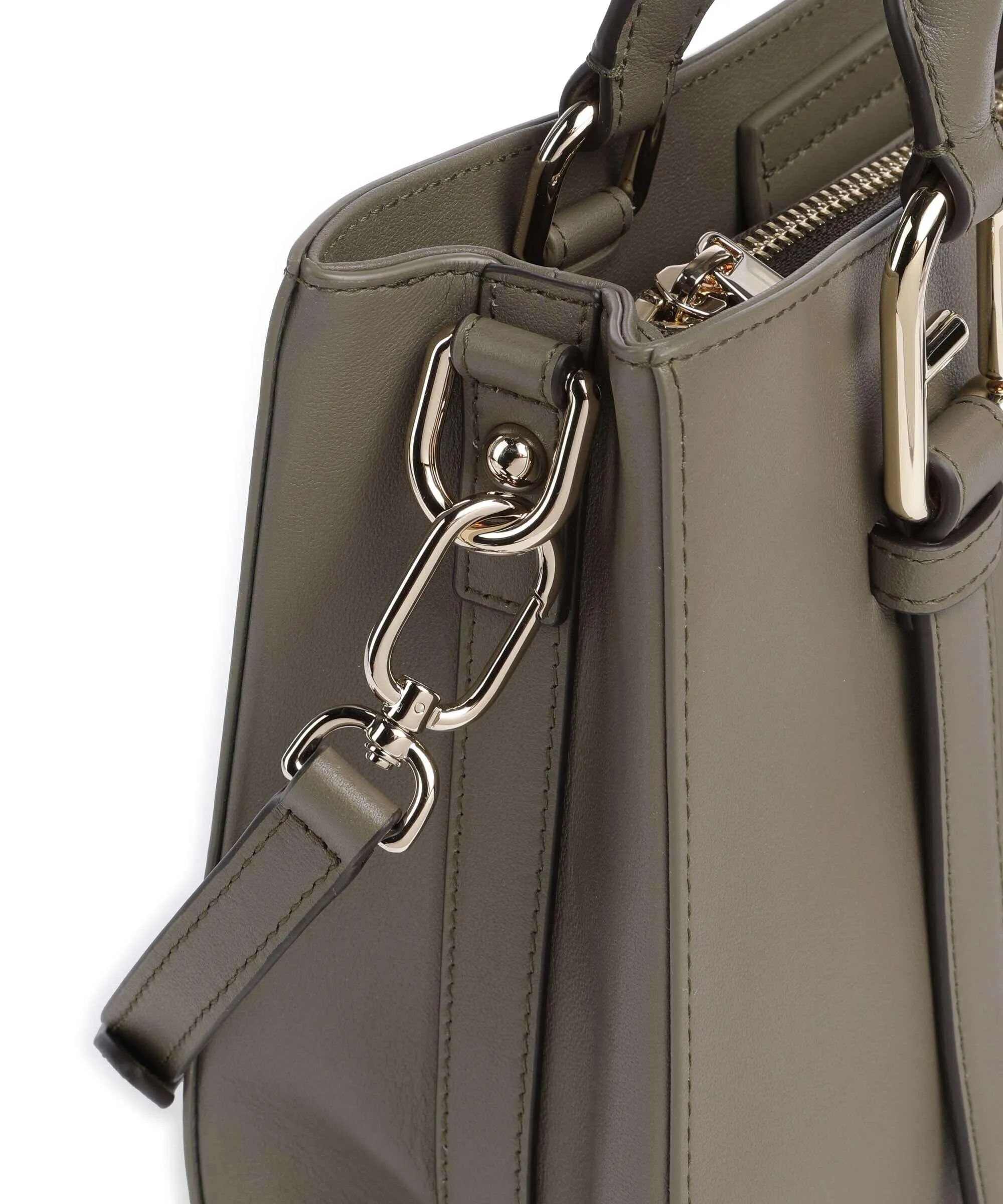  Furla Nuvola M Borsa a mano pelle a grana fine cachi  