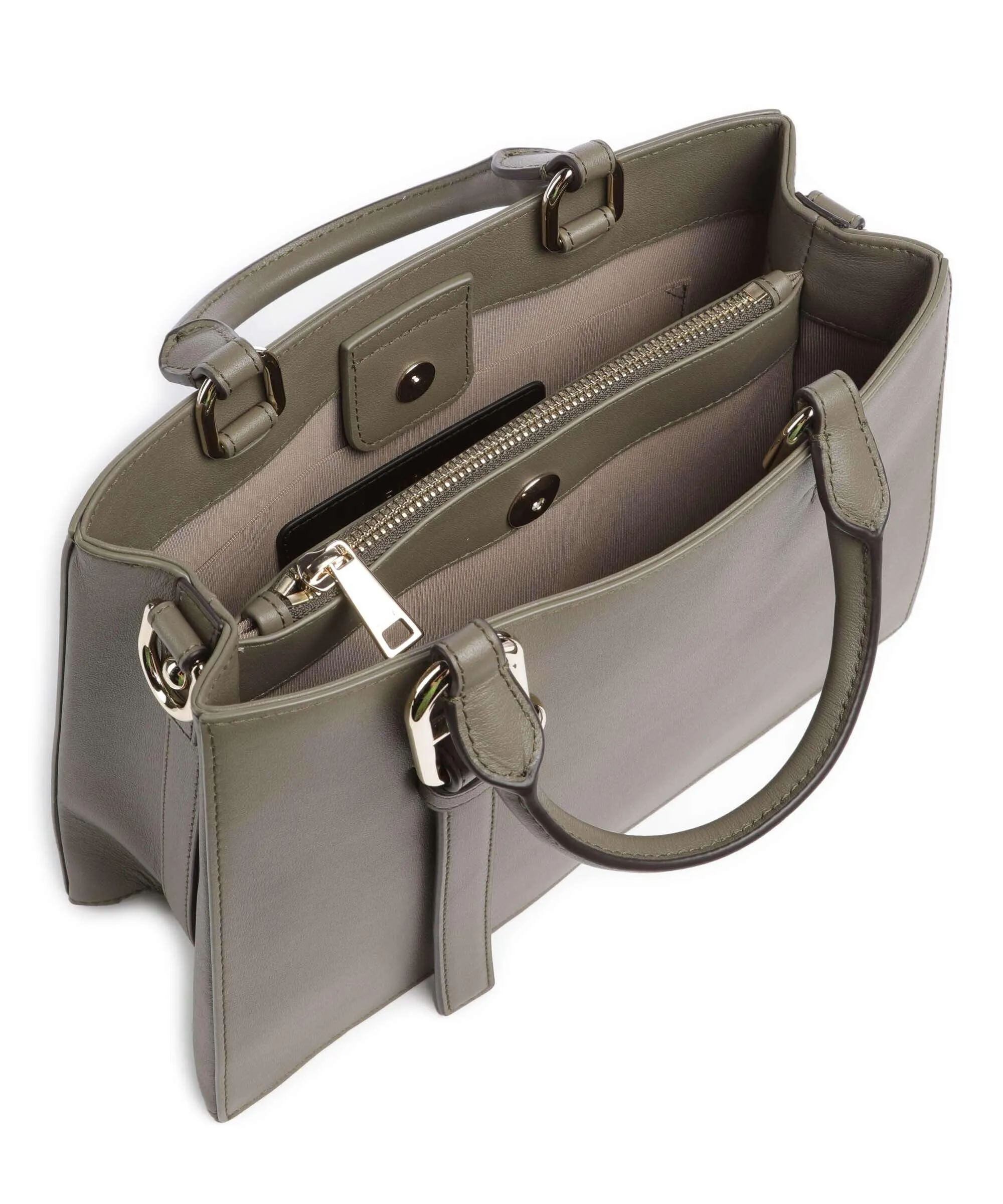  Furla Nuvola M Borsa a mano pelle a grana fine cachi  